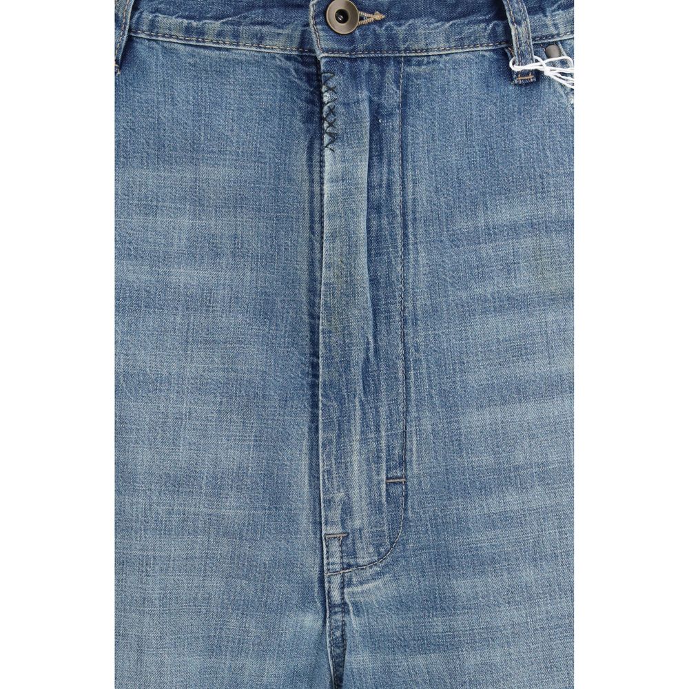 Maison Margiela Blue Cotton Straight-Leg Jeans