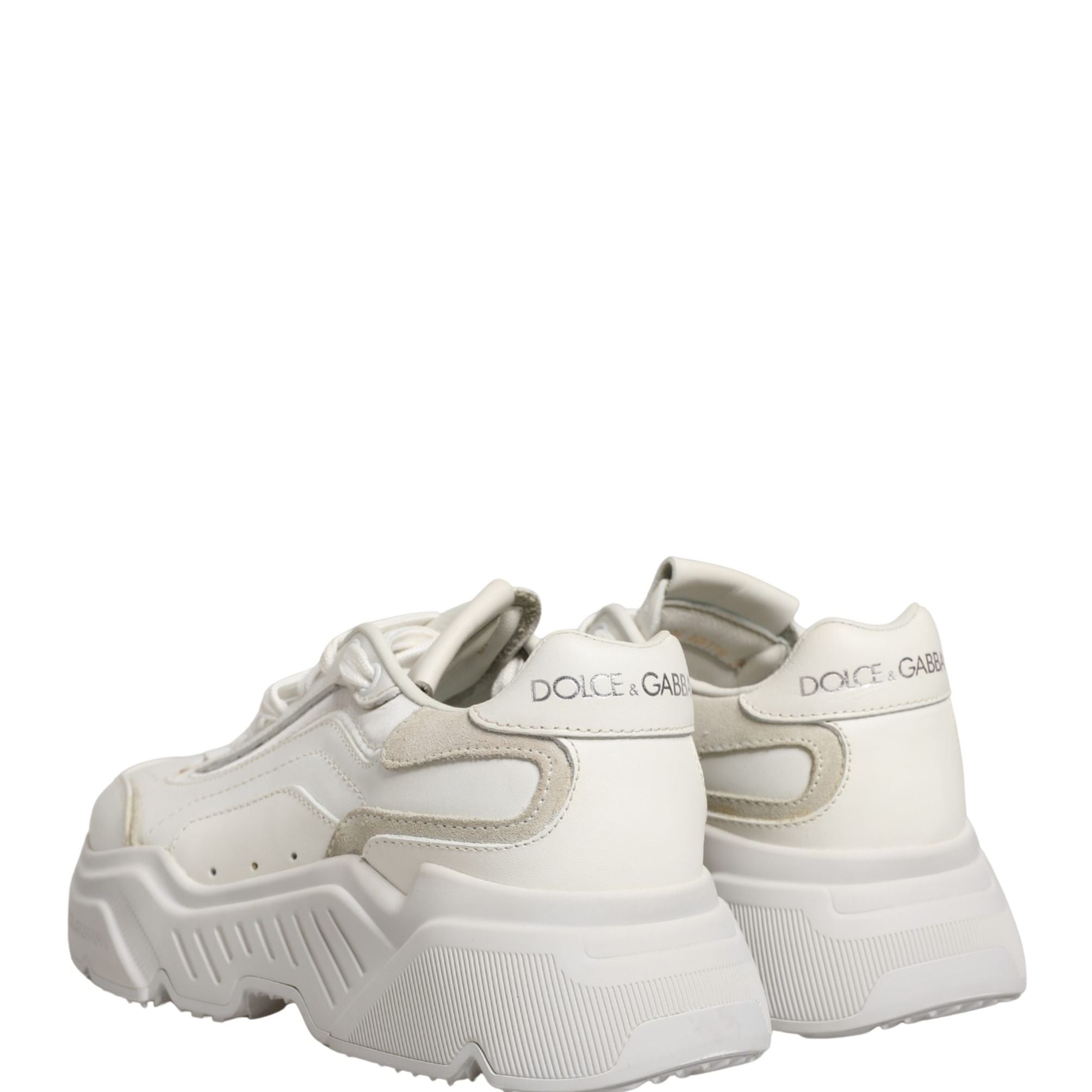 Dolce & Gabbana White Leather Daymaster Low Top Sneakers Shoes