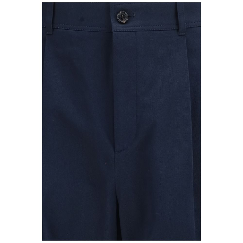 Valentino Blue Cotton Casual Pants