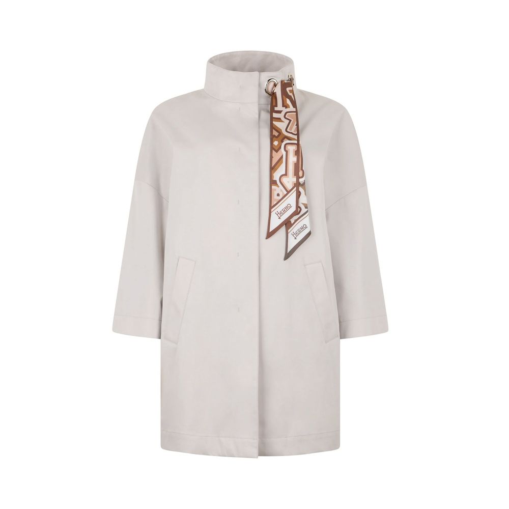 Herno White Cotton Coat