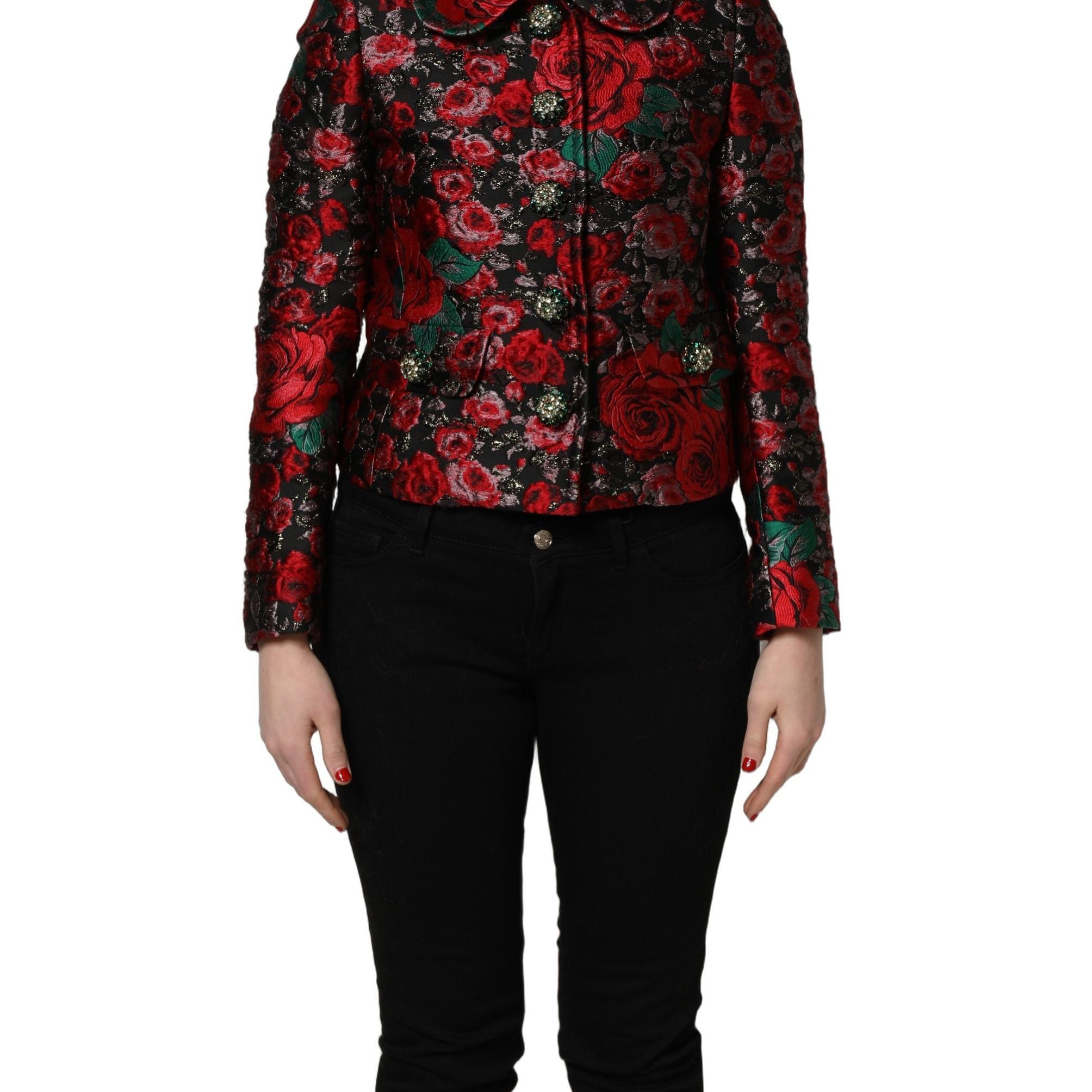 Dolce & Gabbana Multicolor Floral Brocade ButtonBlazer Jacket