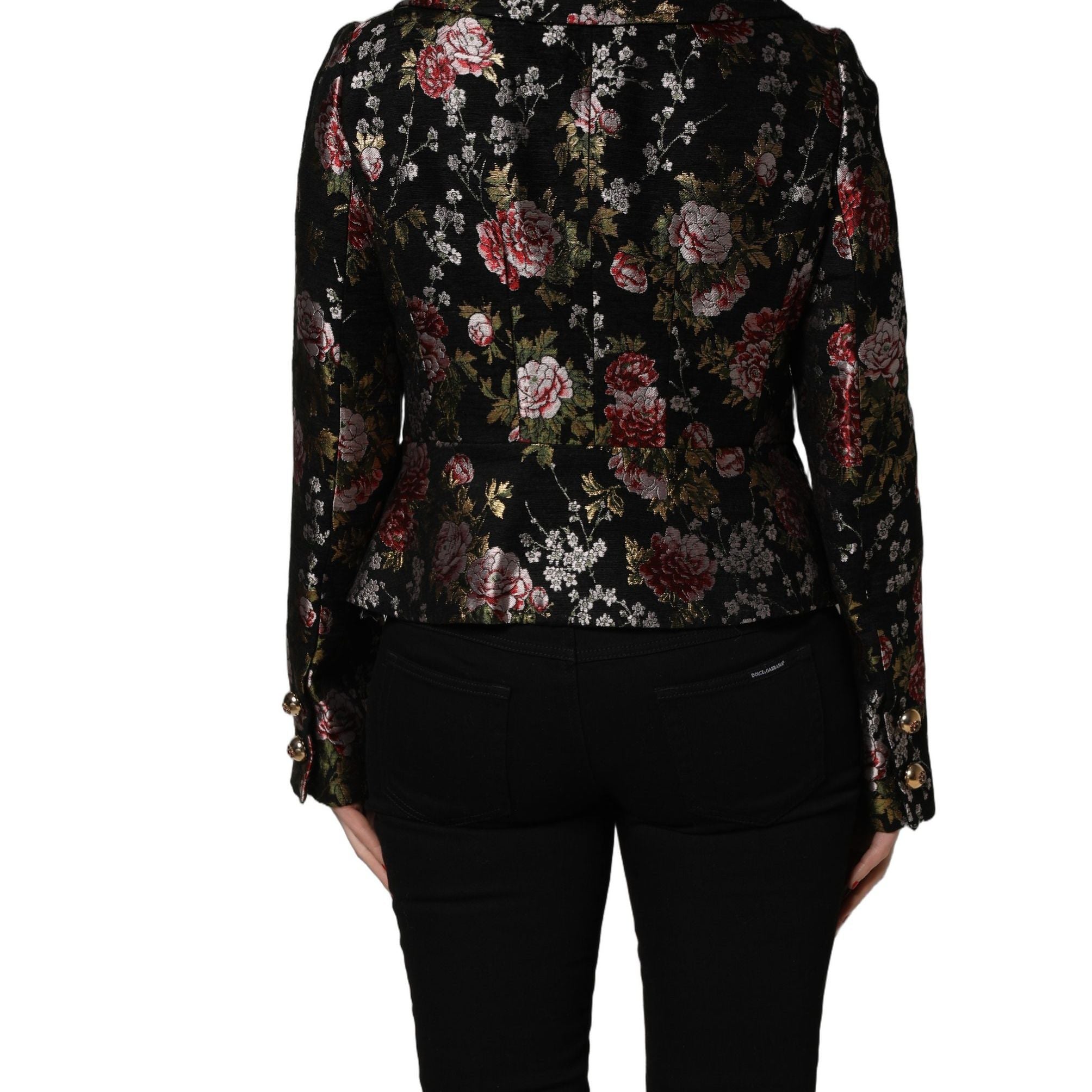 Dolce & Gabbana Multicolor Floral Brocade Blazer Jacket