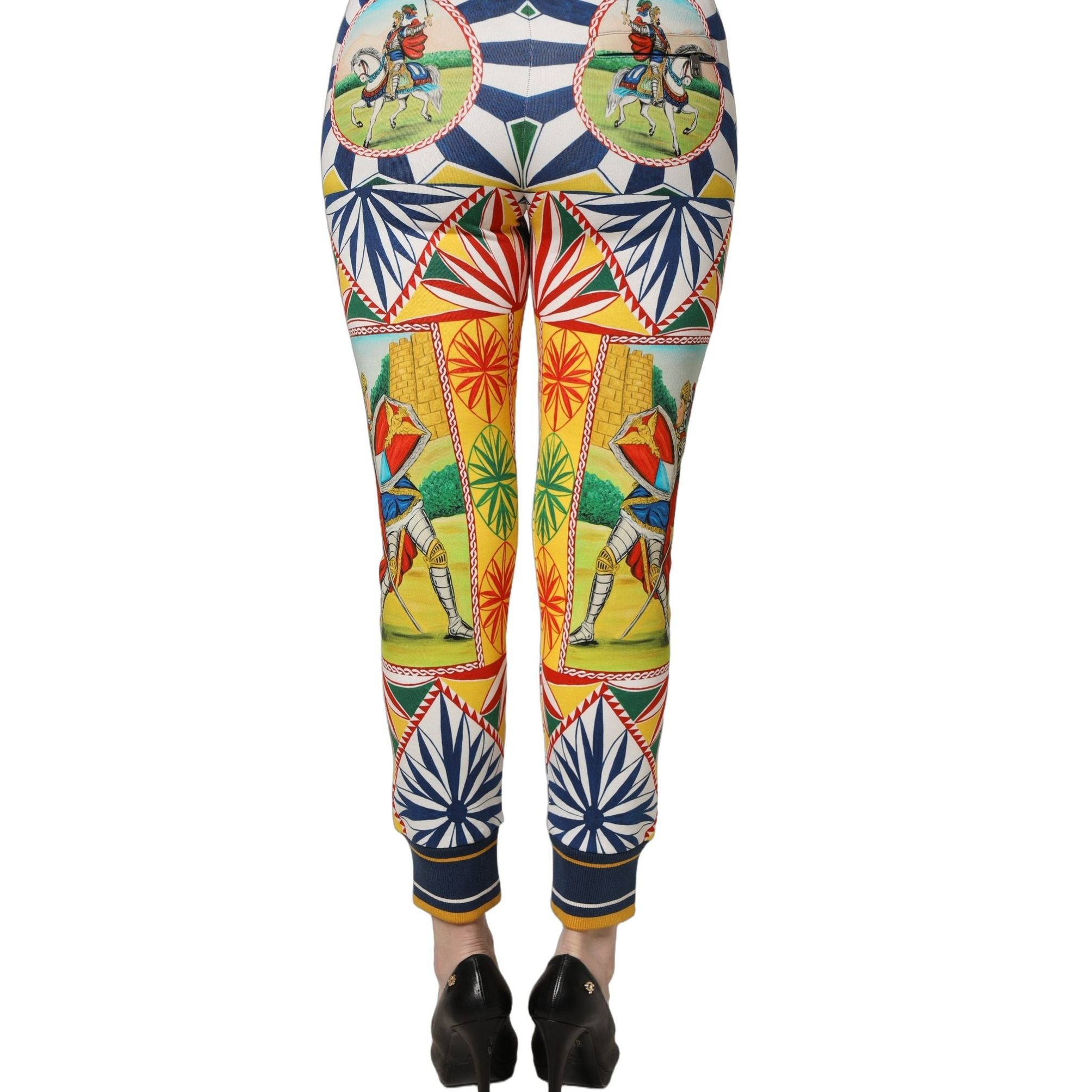Dolce & Gabbana Multicolor Siciliano Saretto Joggers Pants