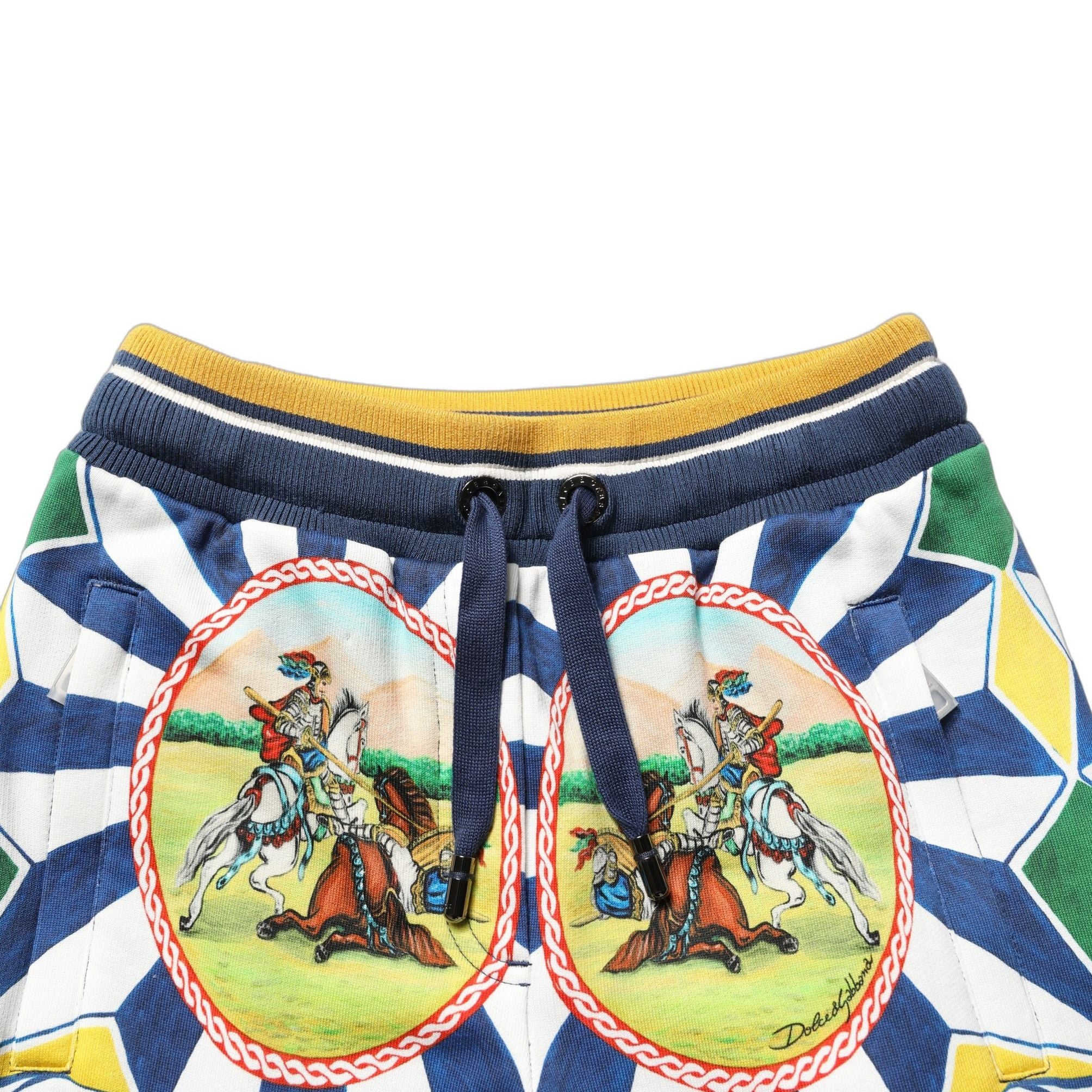 Dolce & Gabbana Multicolor Siciliano Saretto Joggers Pants
