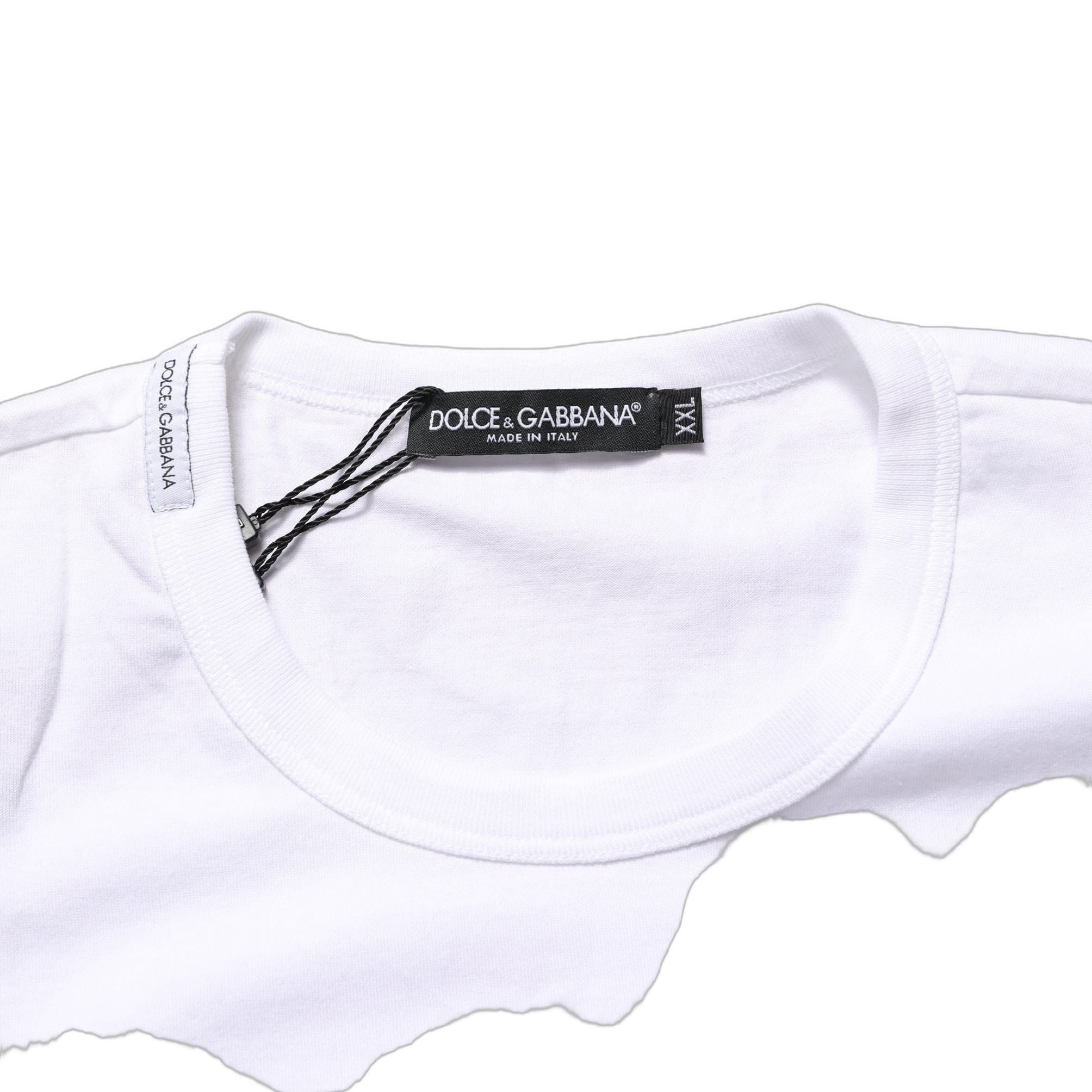 Dolce & Gabbana White D&G PRINCE I WAS THERE Crew Neck T-shirt
