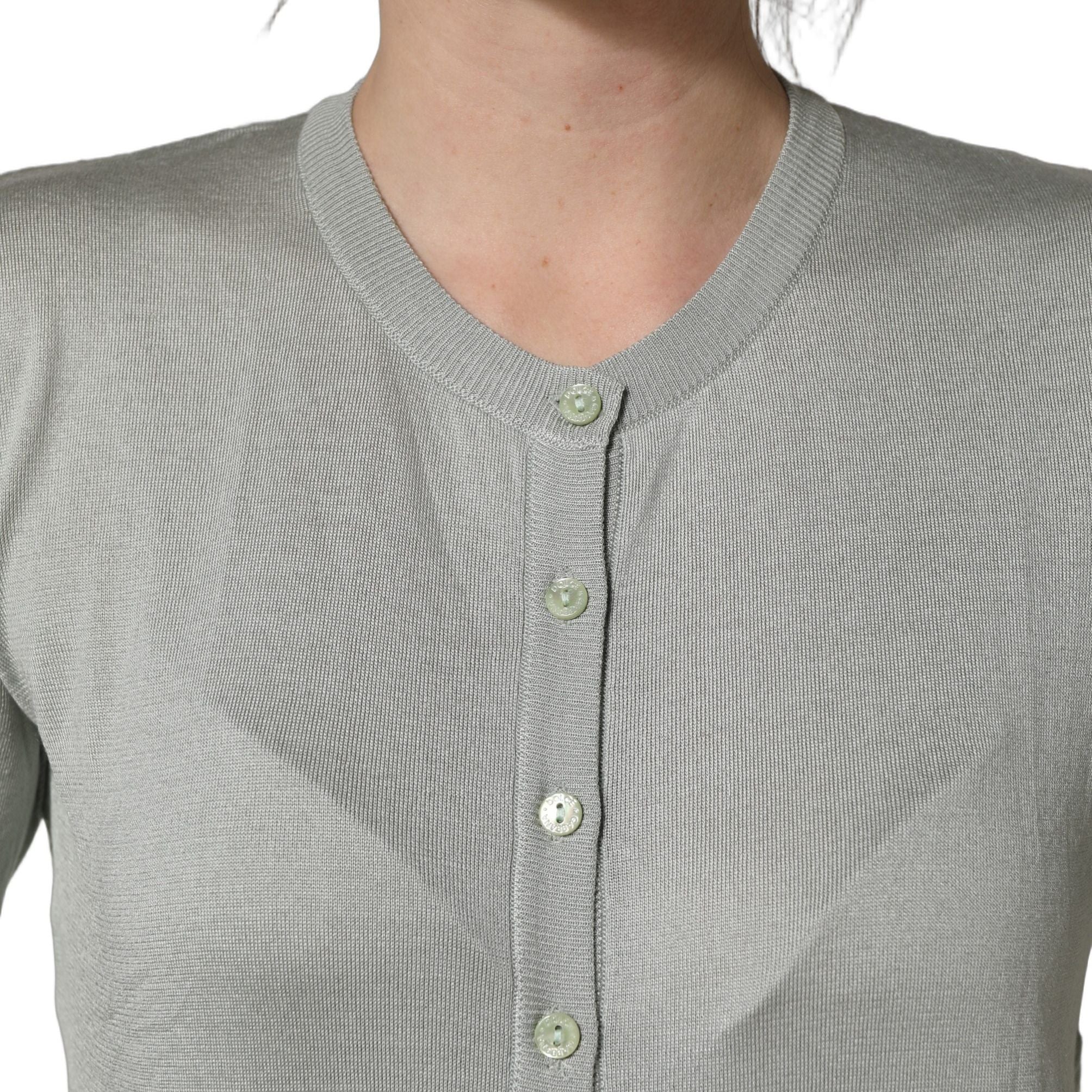 Dolce & Gabbana Green ButtonDown LongSleeve Cardigan Sweater