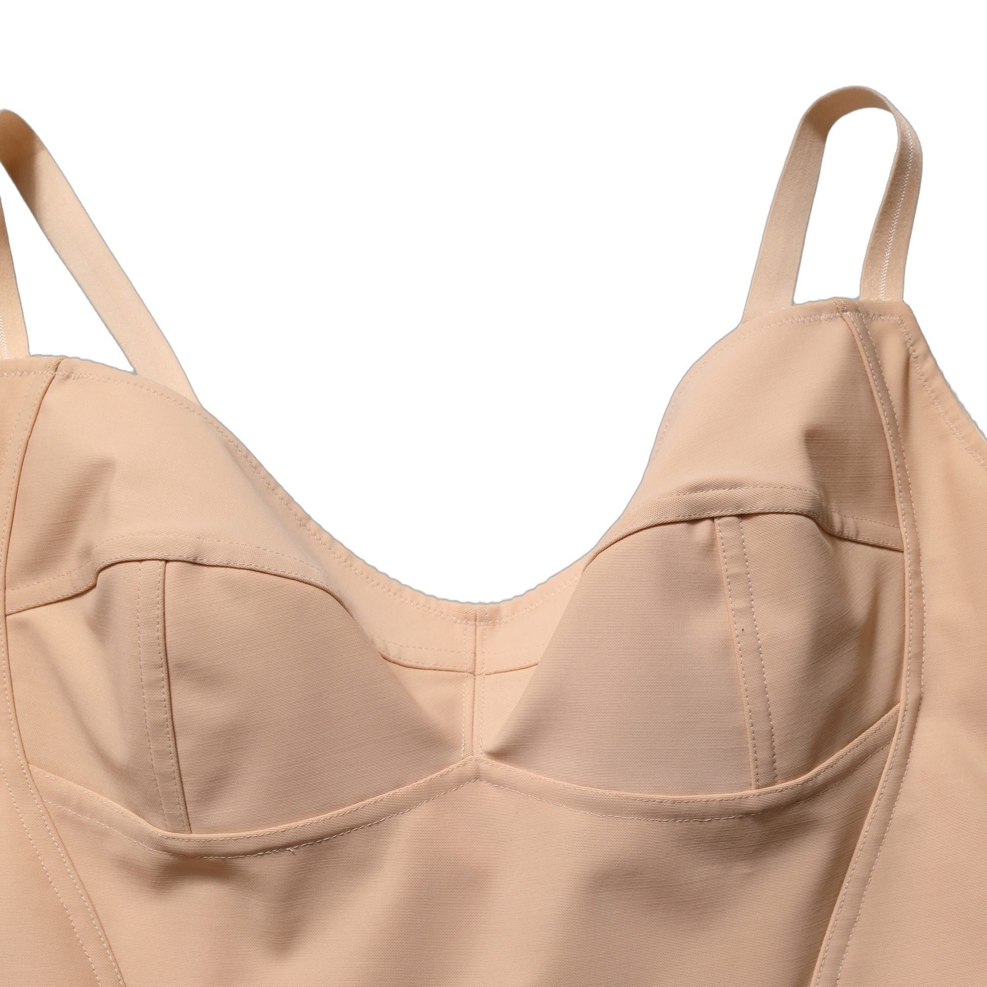 Dolce & Gabbana Nude Nylon Full Body Shaper Bodysuit Top