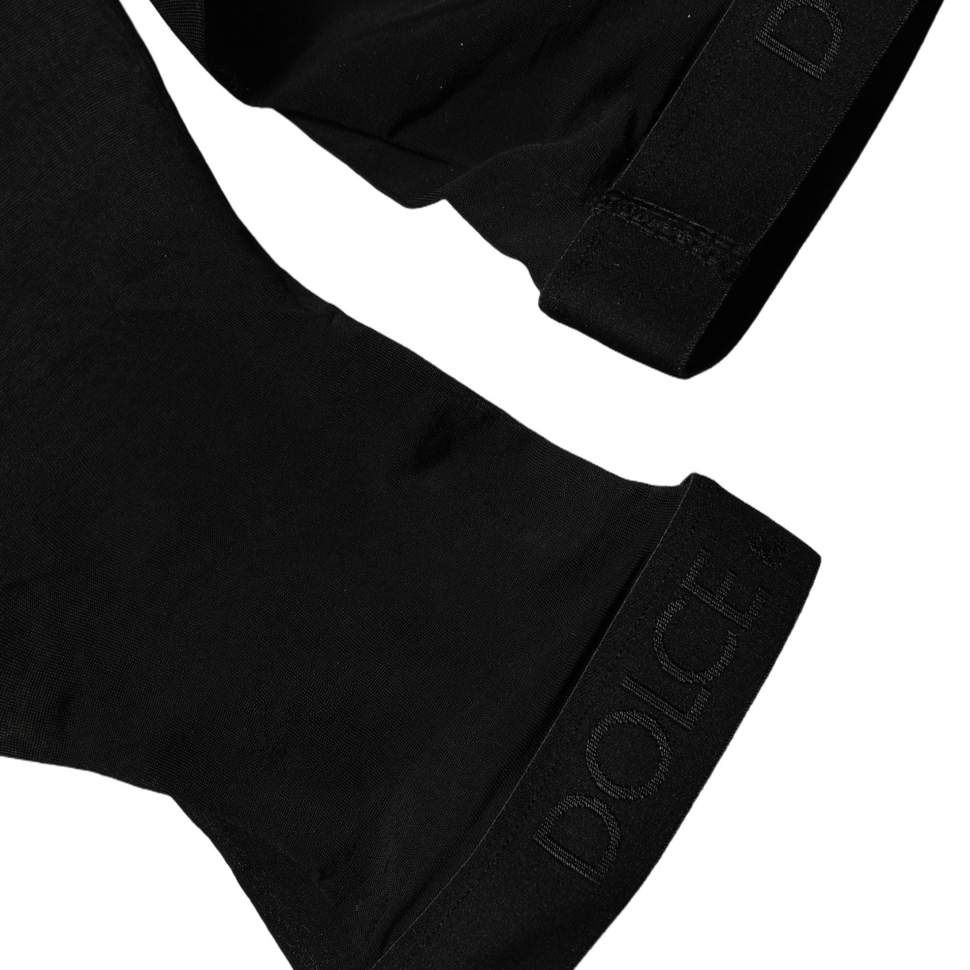 Dolce & Gabbana Black Sheer Nylon Thigh High Stockings Socks