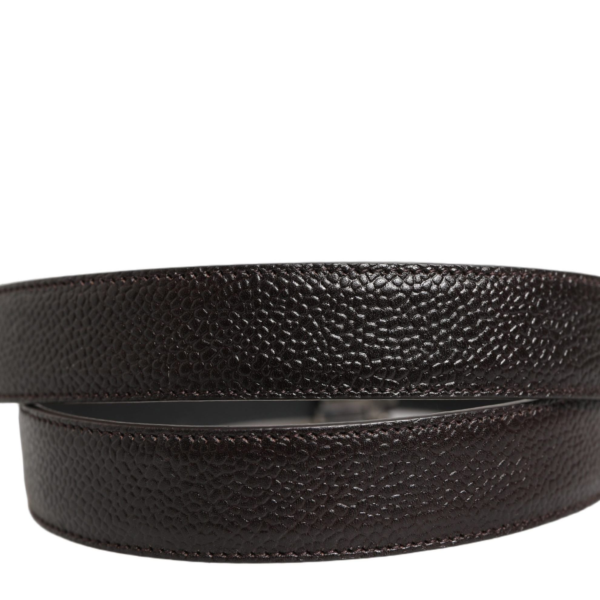 Dolce & Gabbana Brown Calf Leather Vintage Style Silver Buckle Belt