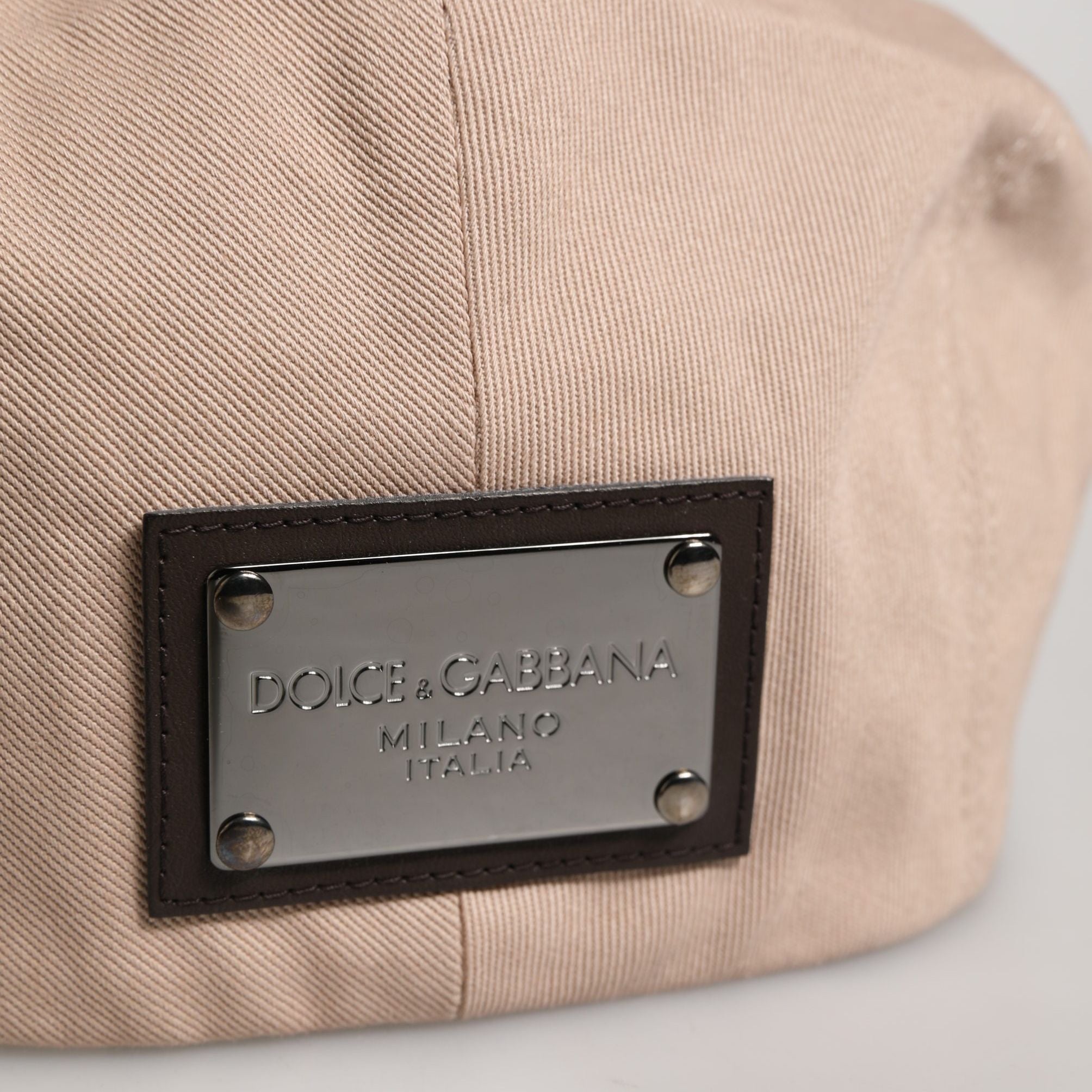 Dolce & Gabbana Men Beige Cotton Newsboy Cloth Capello Hat