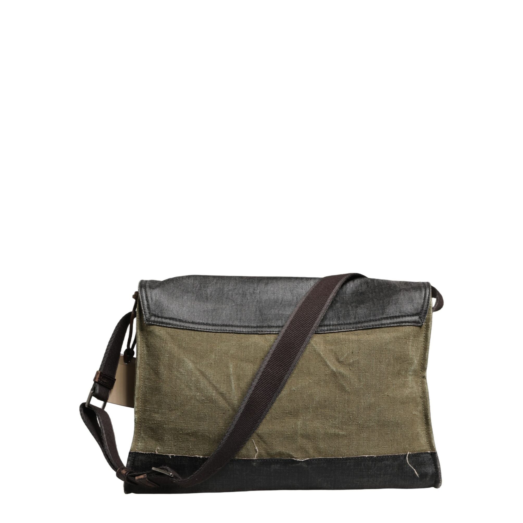Dolce & Gabbana Military Green Two Tone Messenger Shoulder Borse Men Bag