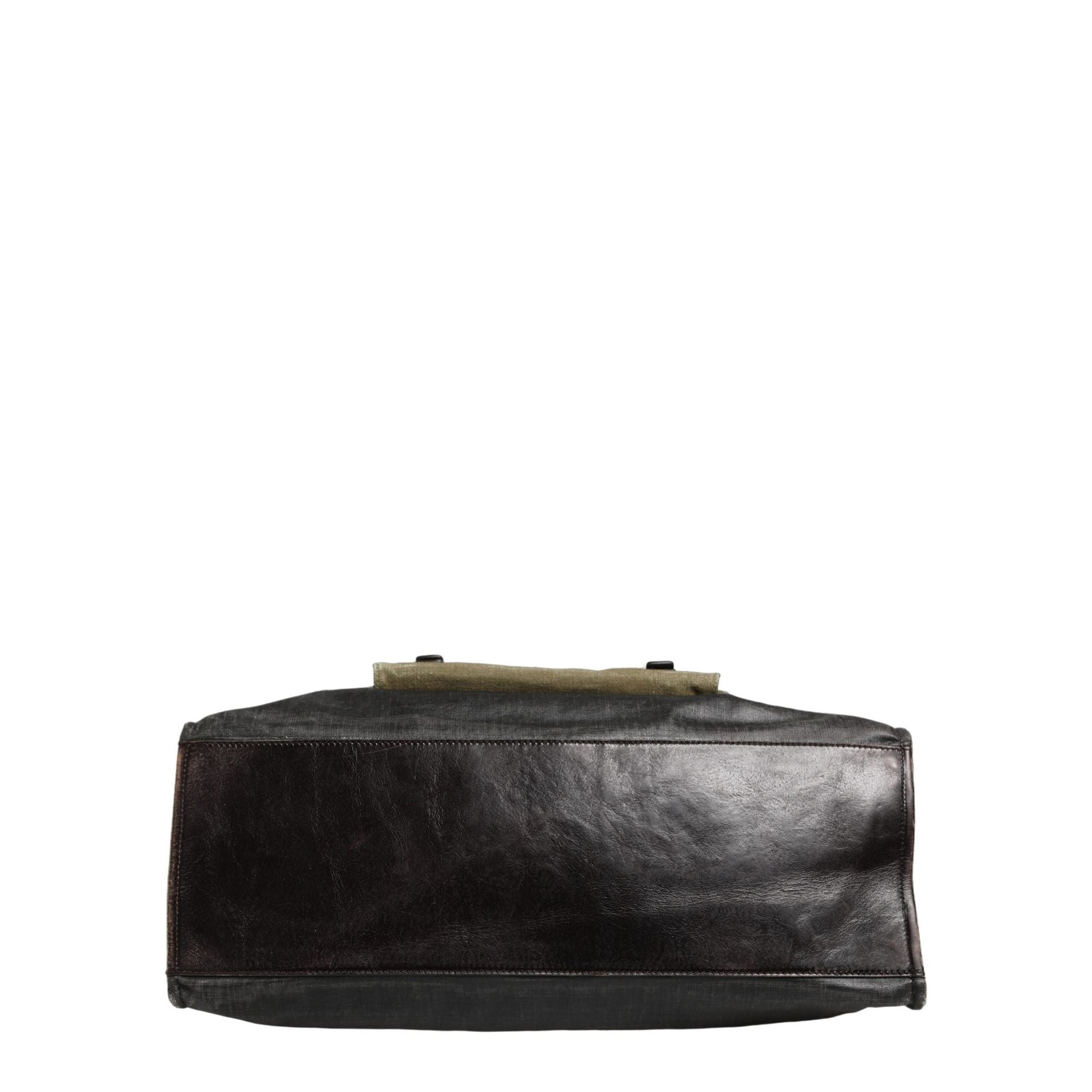 Dolce & Gabbana Military Green Two Tone Tote Duffel Shoulder Borse Bag