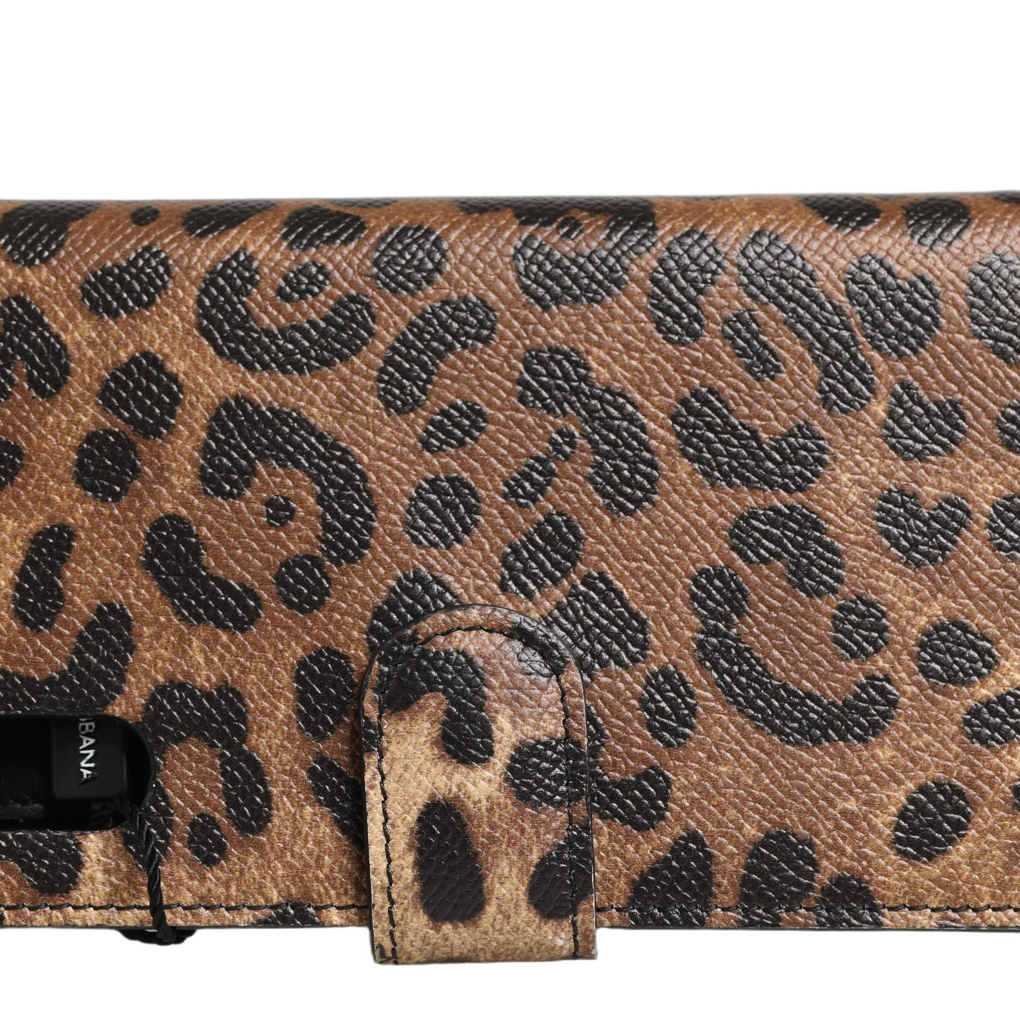 Dolce & Gabbana Flip Cover Brown Leopard Crystal iPhone X - XS Case