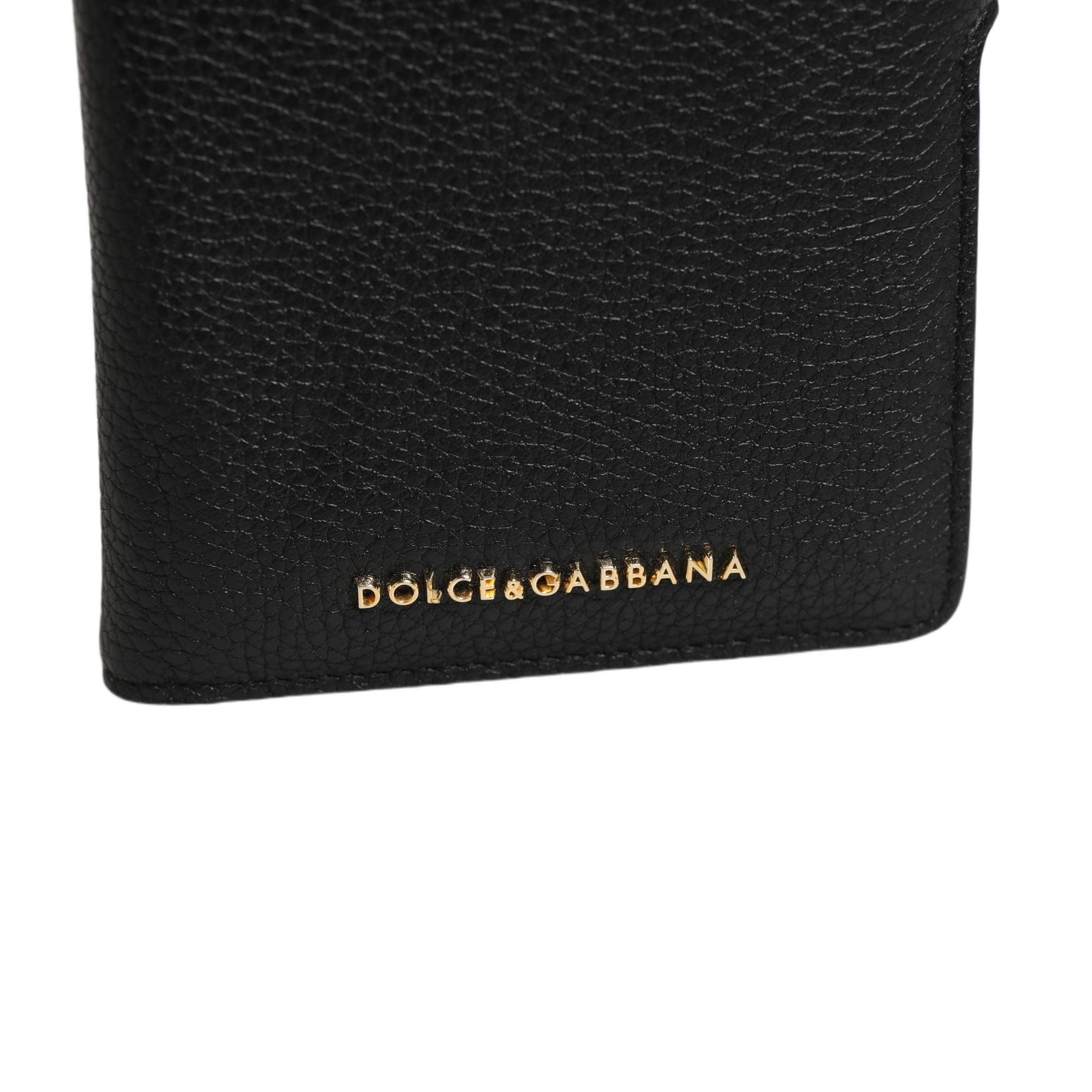 Dolce & Gabbana Case Flip Cover Black Calf Leather iPhone11 PRO Phone