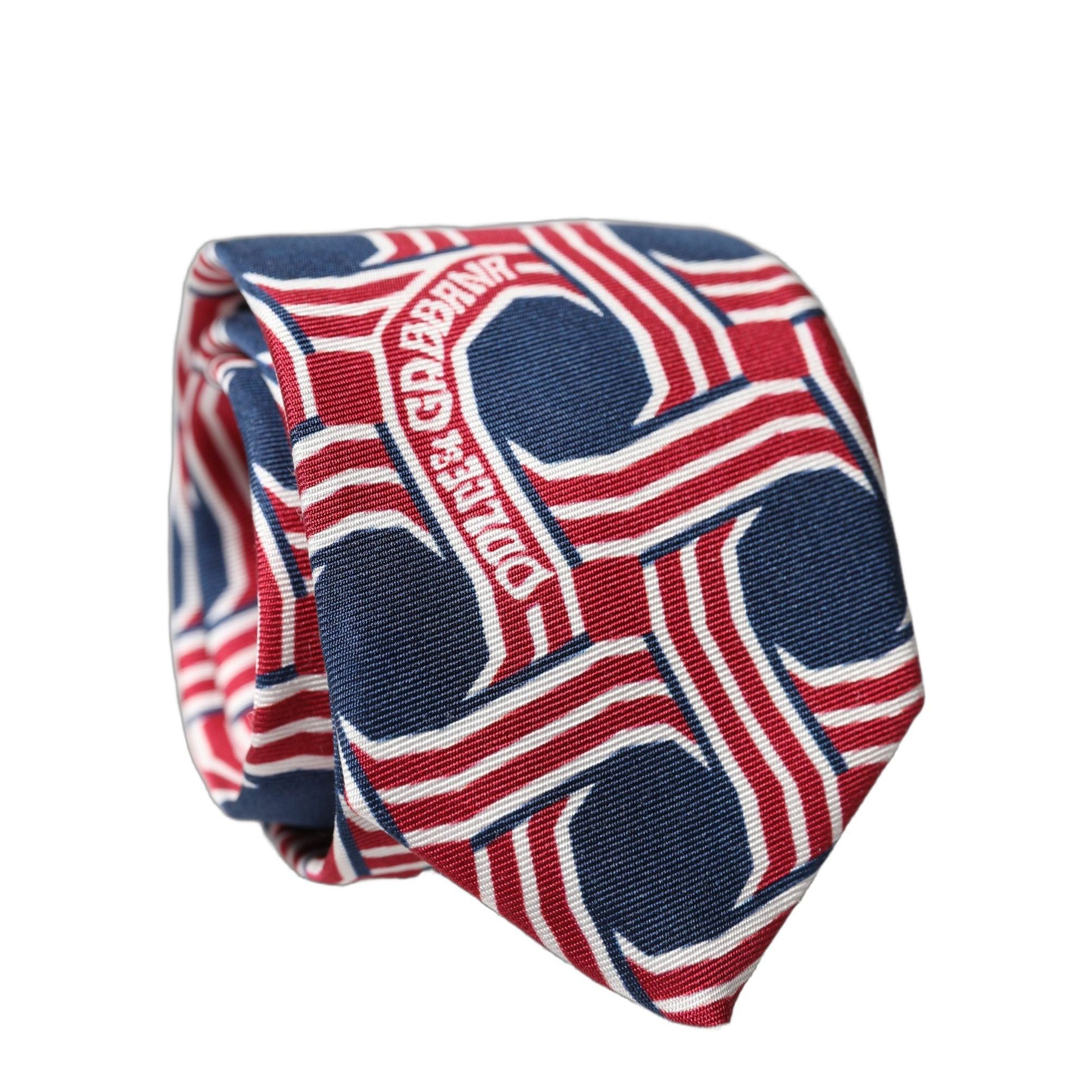 Dolce & Gabbana Multicolor Patterned Silk Adjustable Men Tied Necktie Tie