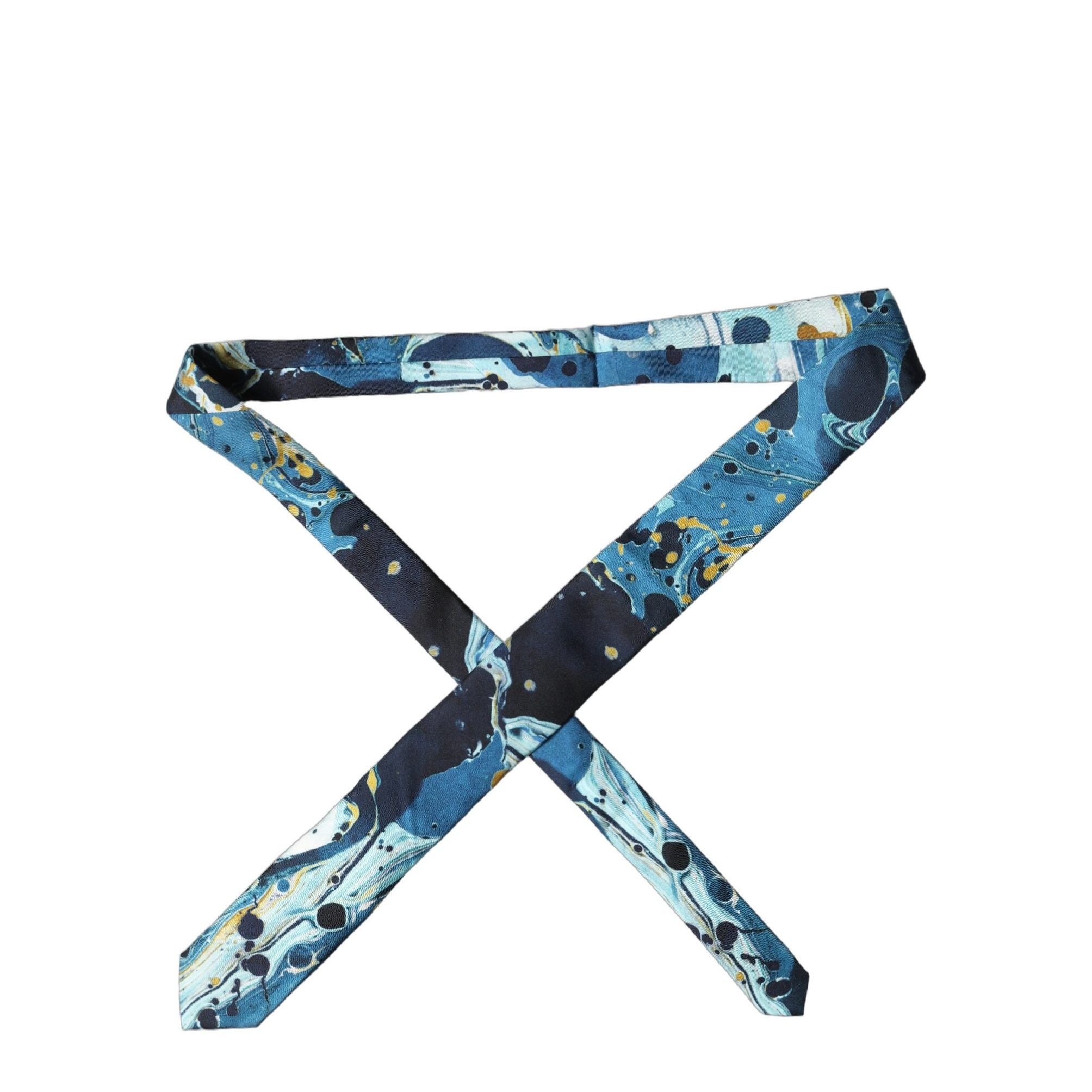 Dolce & Gabbana Multicolor Abstract Silk Adjustable Men Tied Necktie Tie