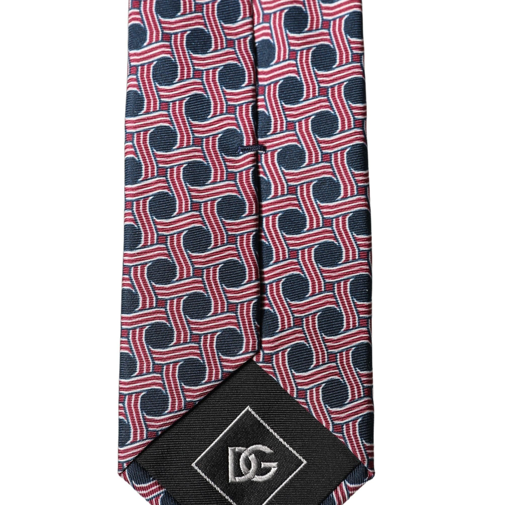 Dolce & Gabbana Multicolor Patterned Silk Adjustable Men Tied Necktie Tie