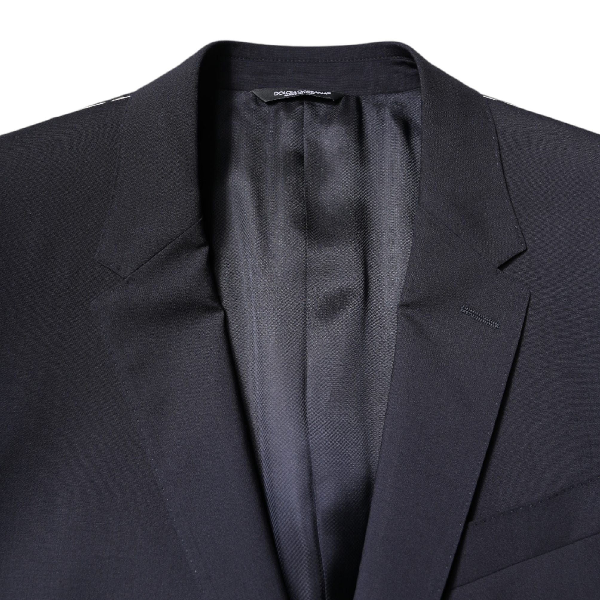 Dolce & Gabbana Blazer MARTINI Dark Blue Wool SingleBreasted Blazer