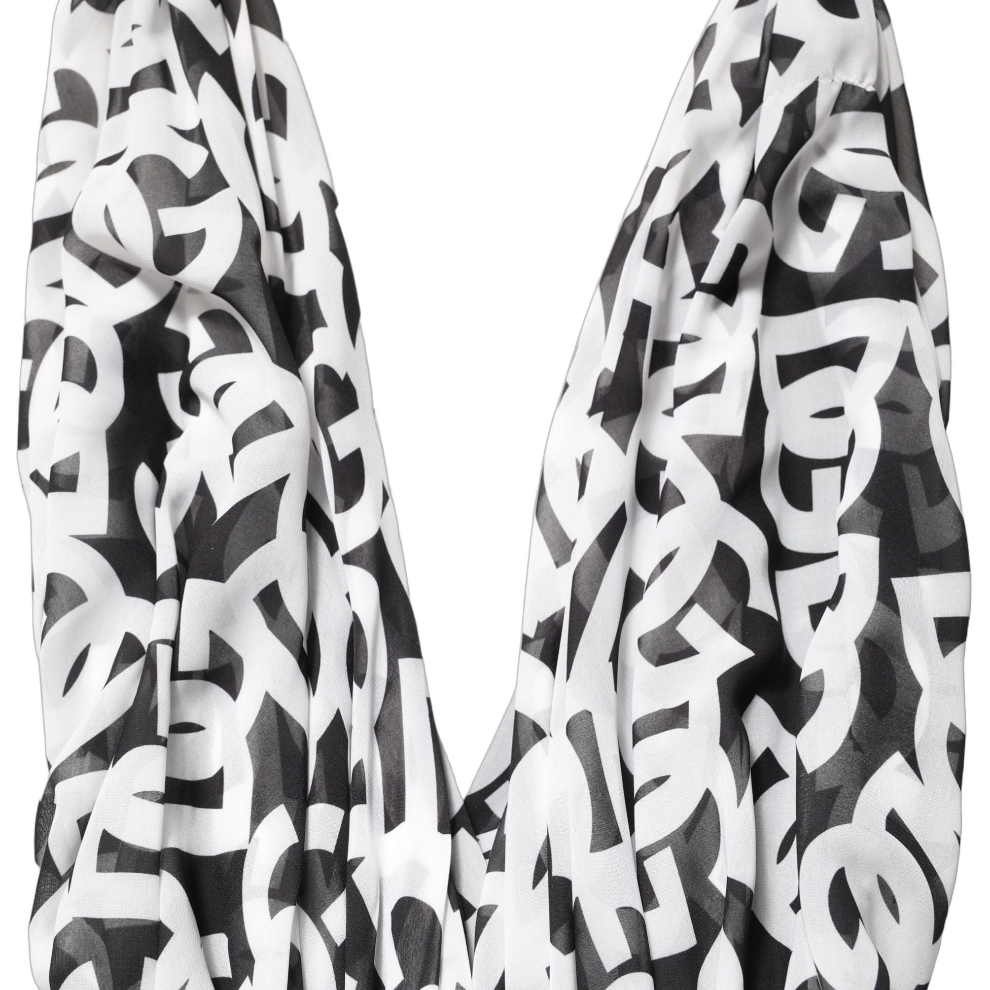 Dolce & Gabbana Black White Logo Sleeveless Floor Length Maxi Dress