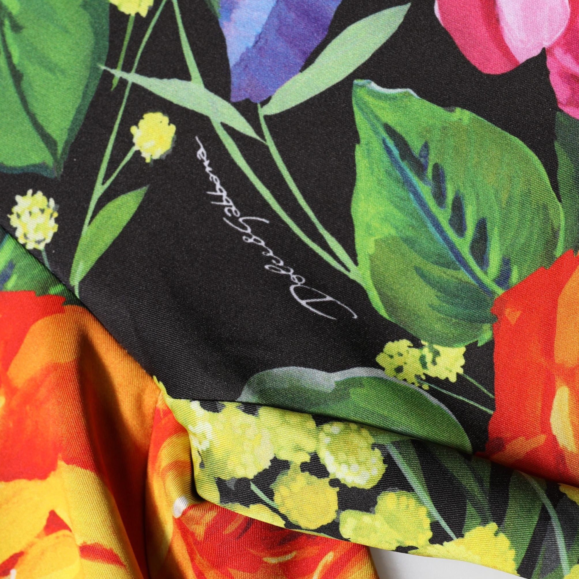 Dolce & Gabbana Multicolor Floral Stretch Jersey Leggings Pants