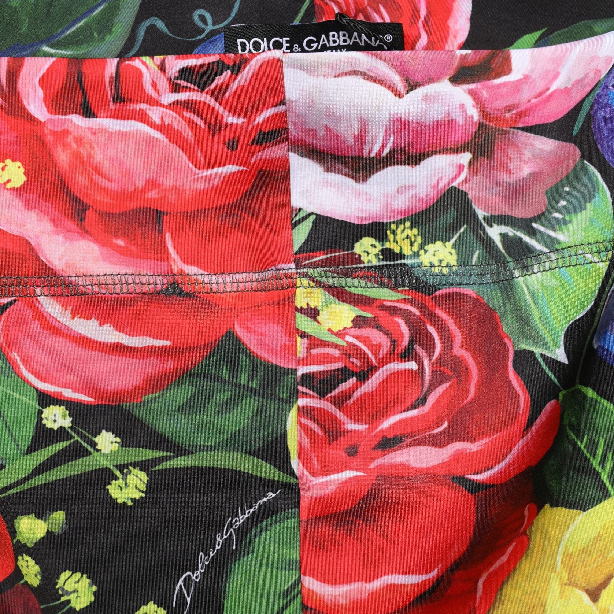 Dolce & Gabbana Multicolor Floral Stretch Jersey Leggings Pants