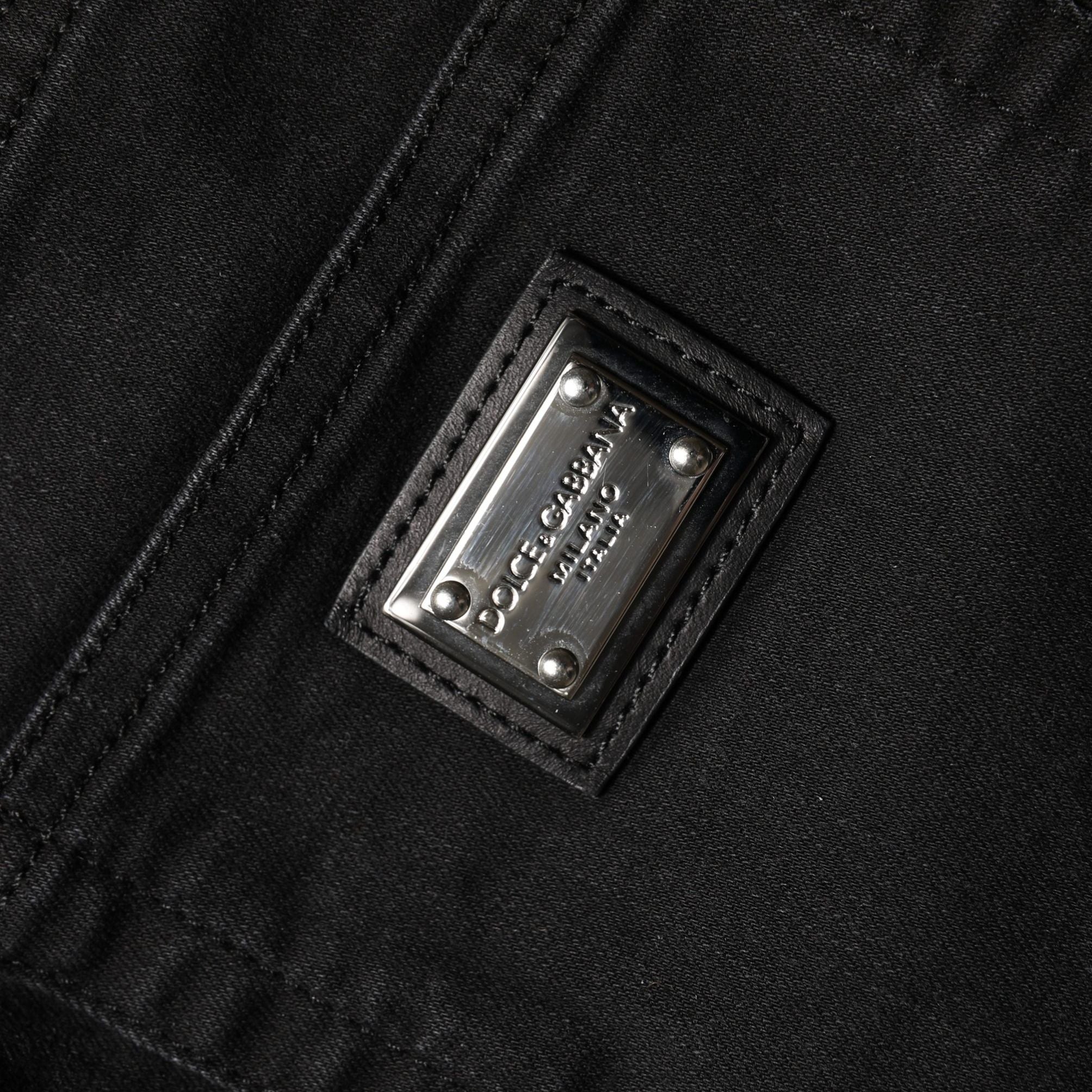 Dolce & Gabbana Black Skinny Cotton High Waist Denim Jeans