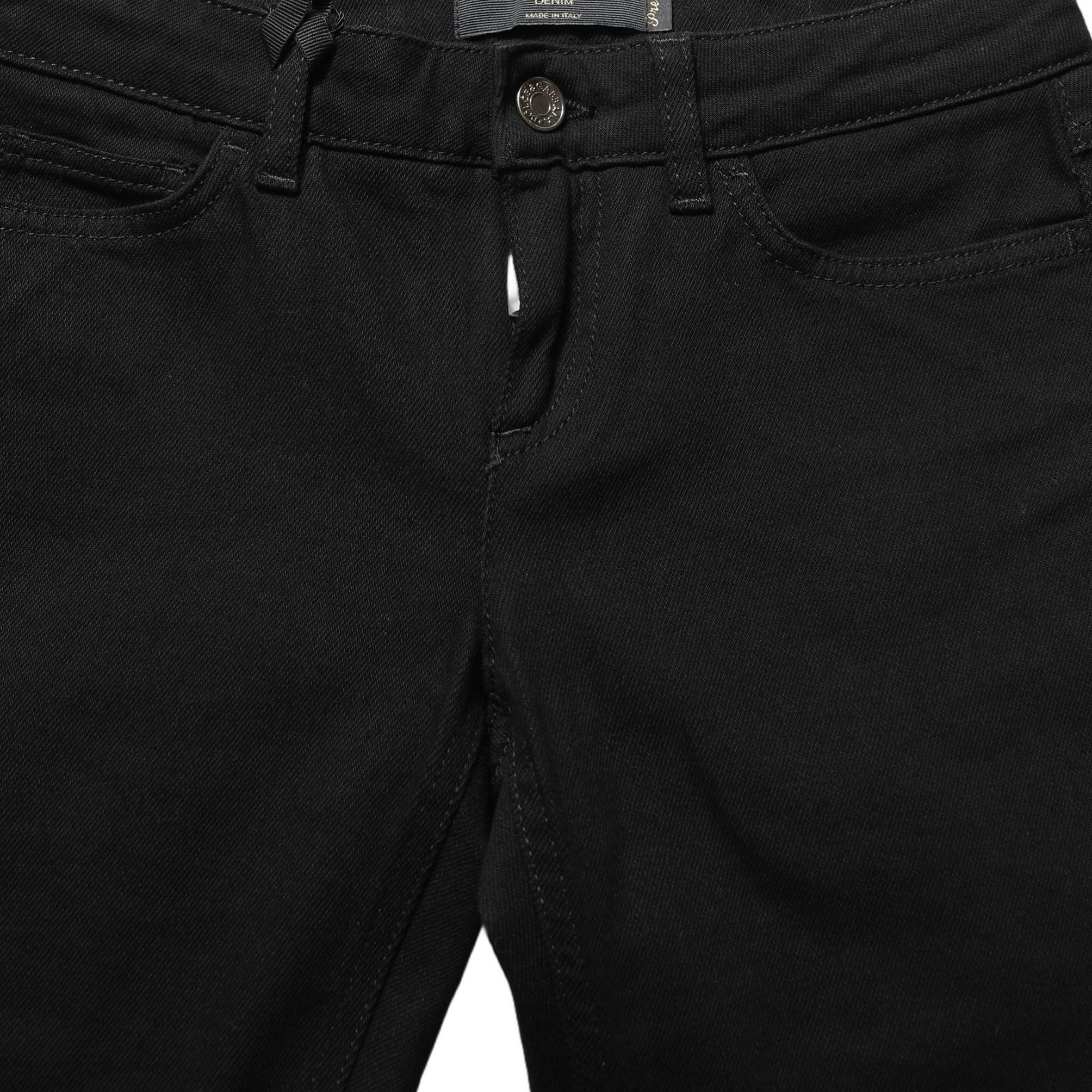Dolce & Gabbana Black Queen Embroidery PRETTY Denim Jeans