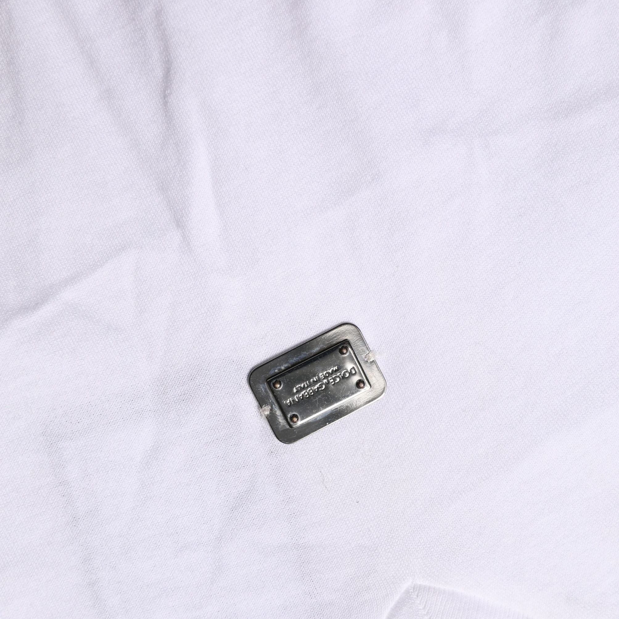 Dolce & Gabbana White Logo Embroidered TieWaist Cropped Top