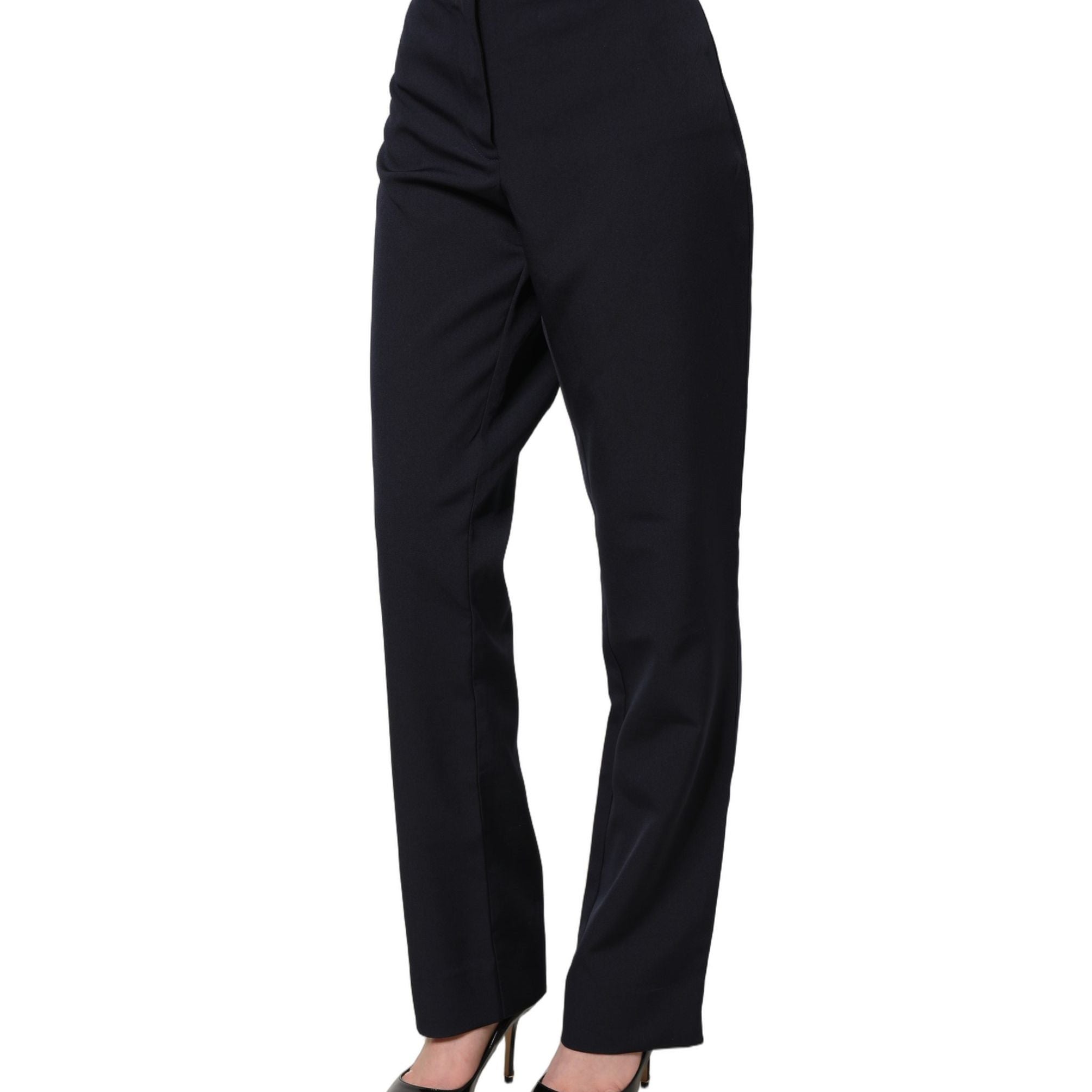 Blugirl Dark Blue High Waist Straight Dress Formal Trouser Pants