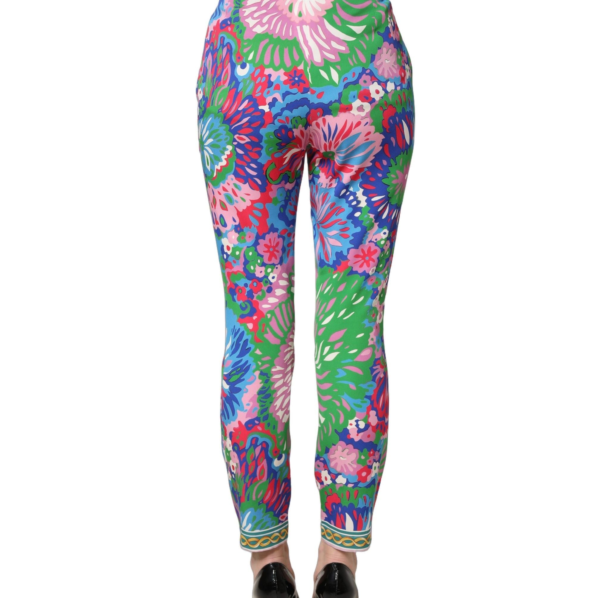 Dolce & Gabbana Multicolor Floral Stretch Jersey Leggings Pants