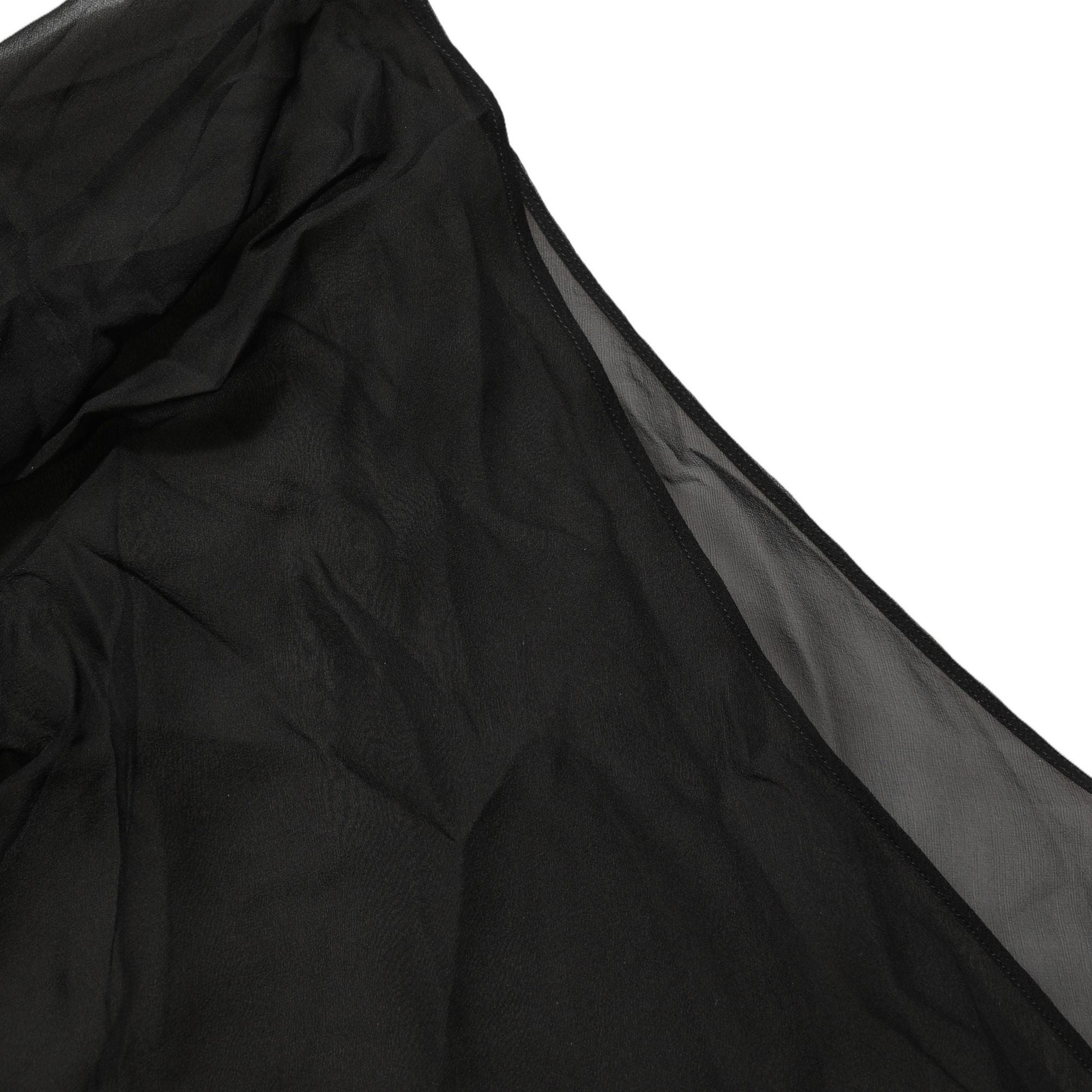 Dolce & Gabbana Black Wrap Sheer Chiffon One Shoulder Top