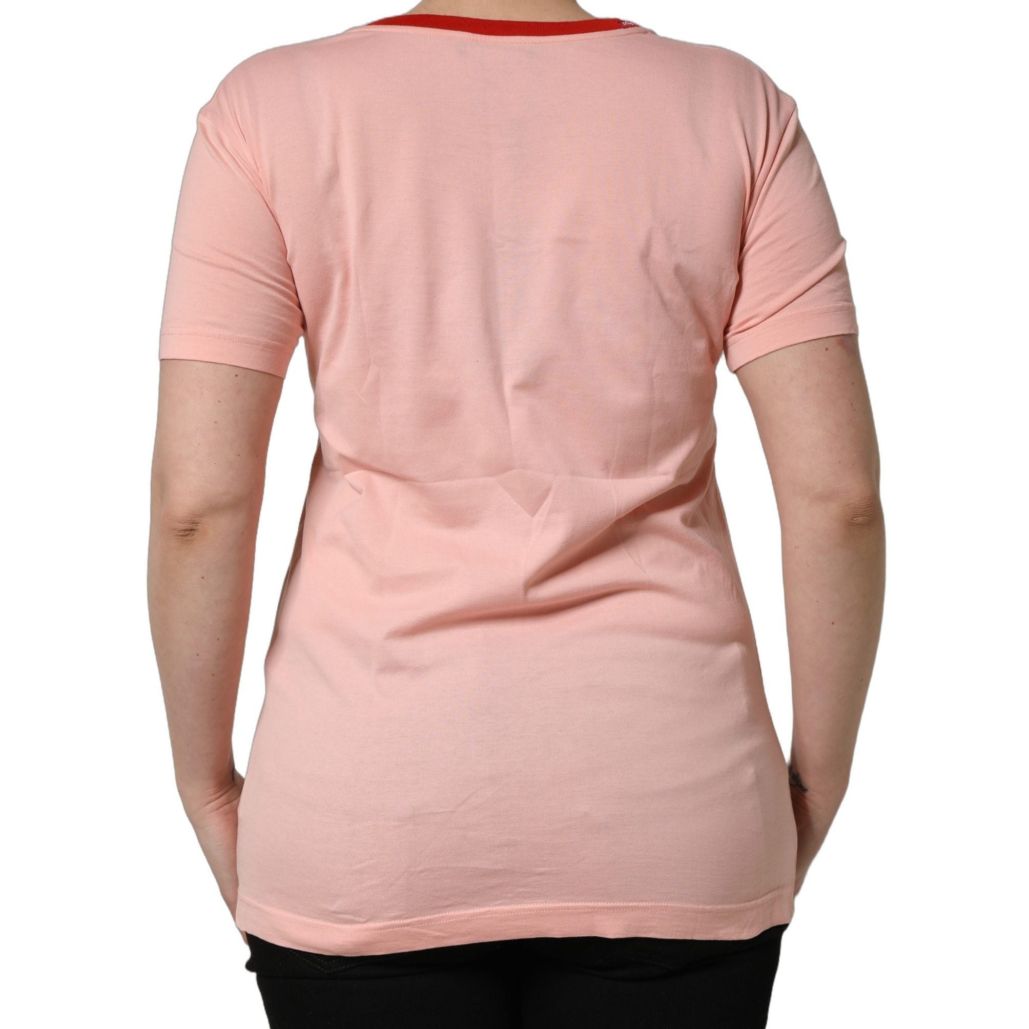 Dolce & Gabbana Pink Graphic Print Cotton Crew Neck T-shirt