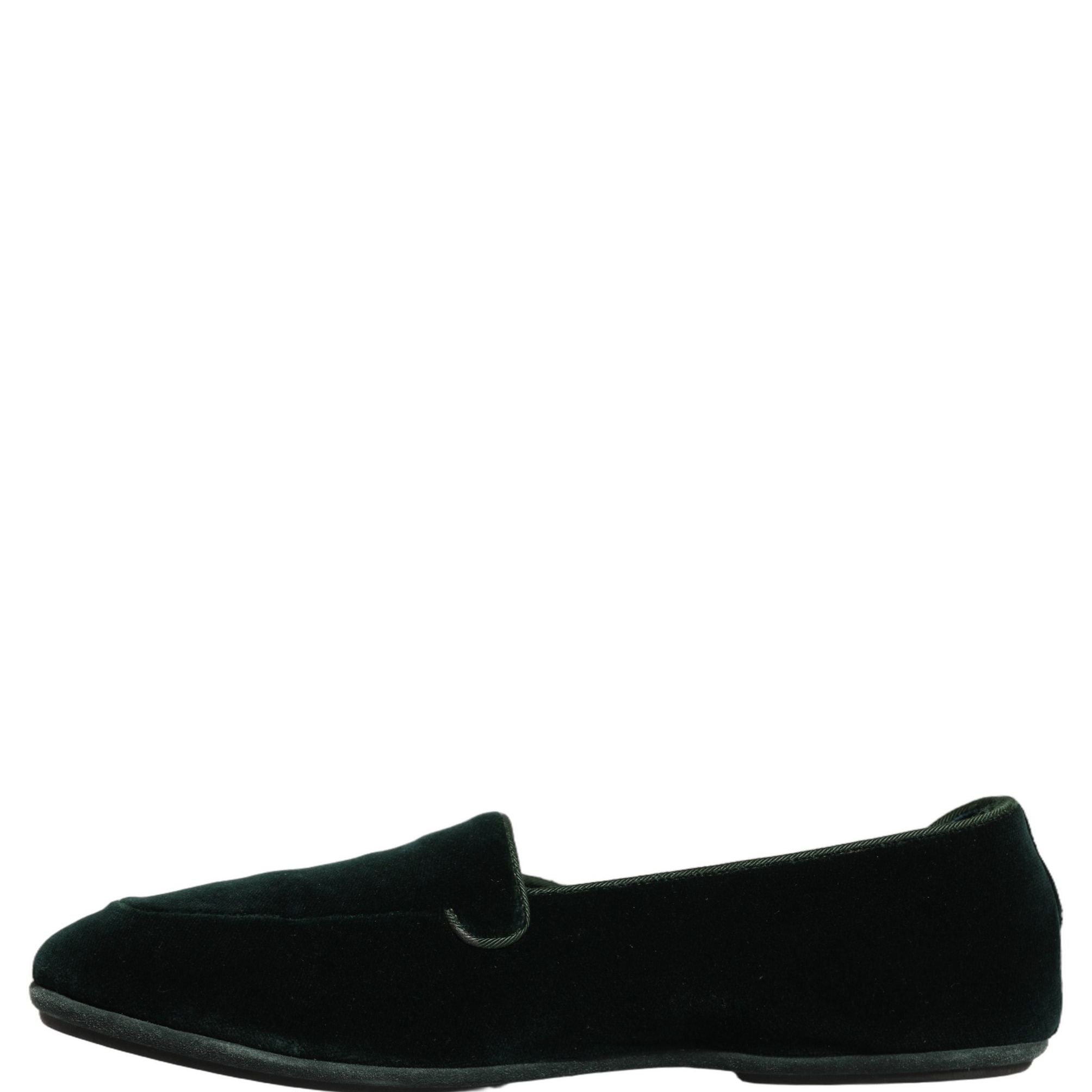 Dolce & Gabbana Green Velvet Slip On Men Flats Loafers Shoes