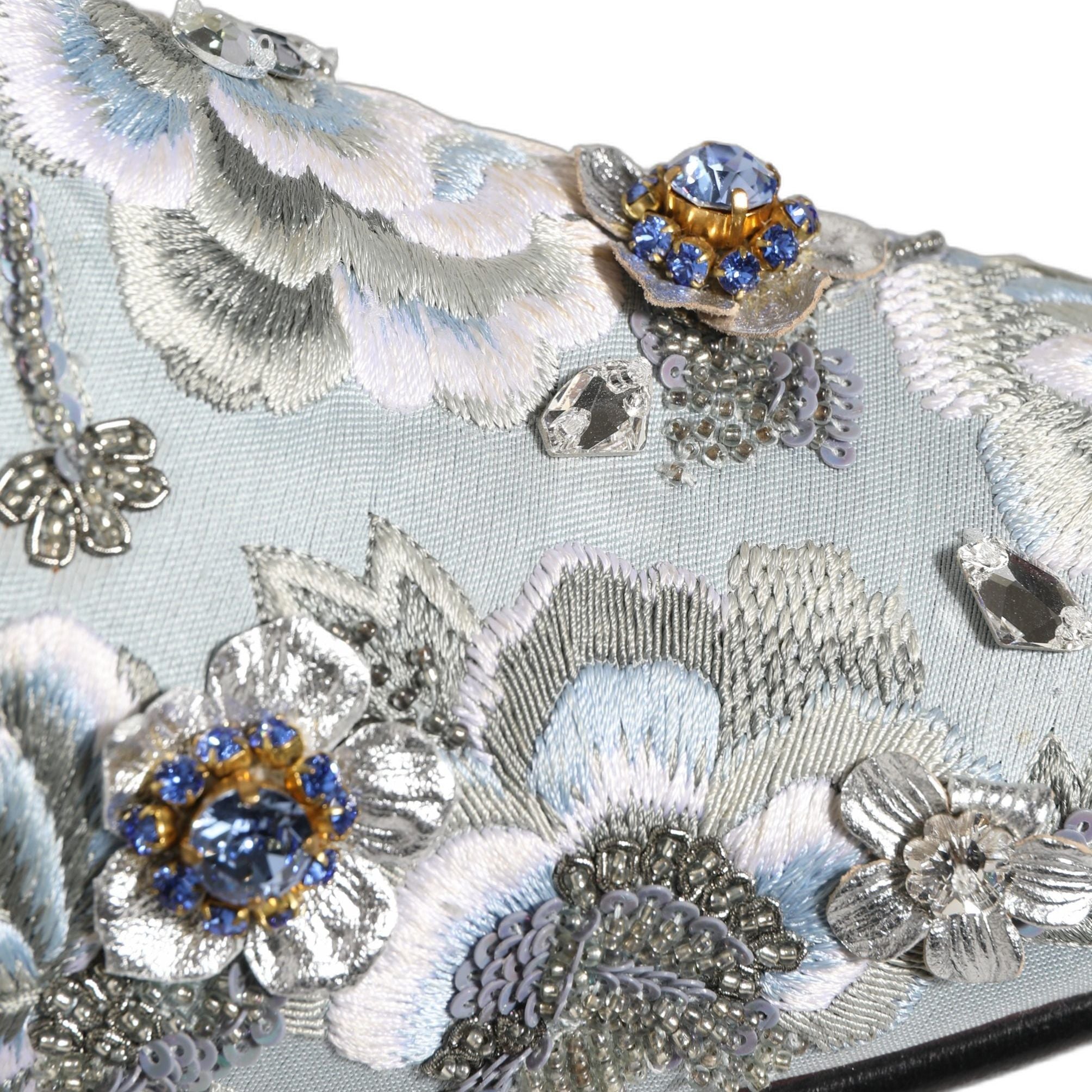 Dolce & Gabbana White Floral Embellished Men Loafers Shoes