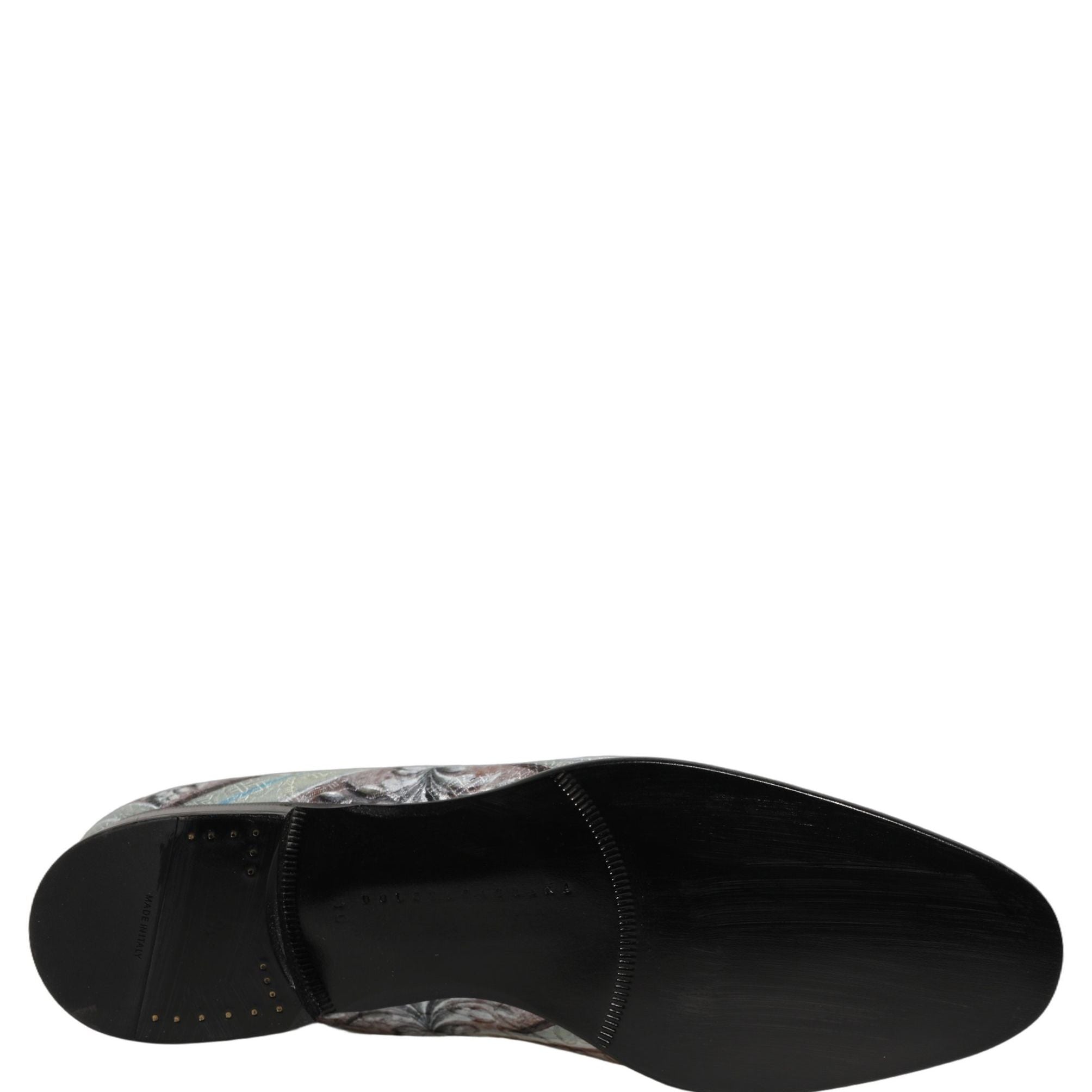 Dolce & Gabbana Multicolor Velvet Baroque Dress Loafers Shoes