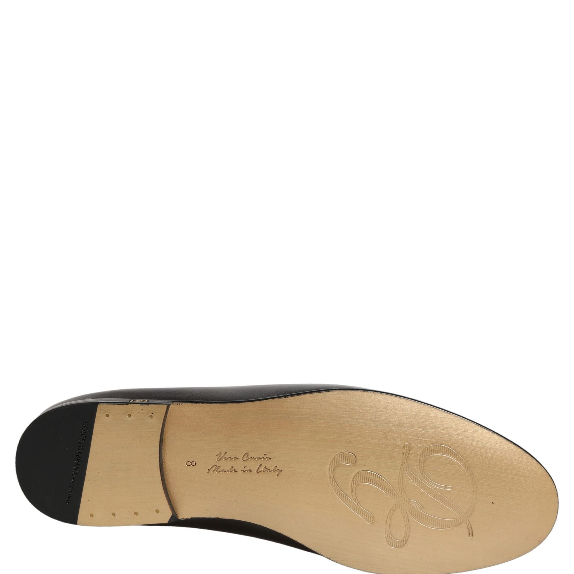 Dolce & Gabbana Silver Leather DG Logo Slip On Loafers Shoes