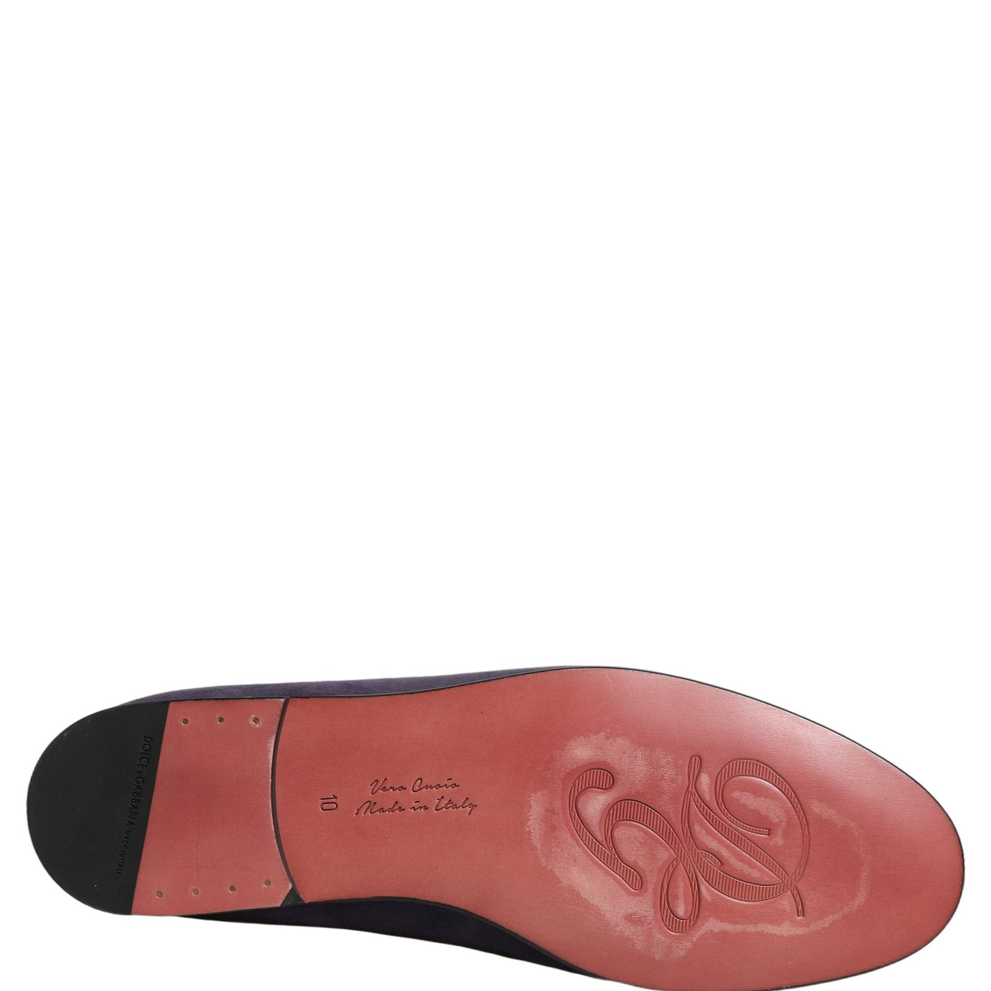 Dolce & Gabbana Violet Velvet Slip On Men Flats Loafers Shoes