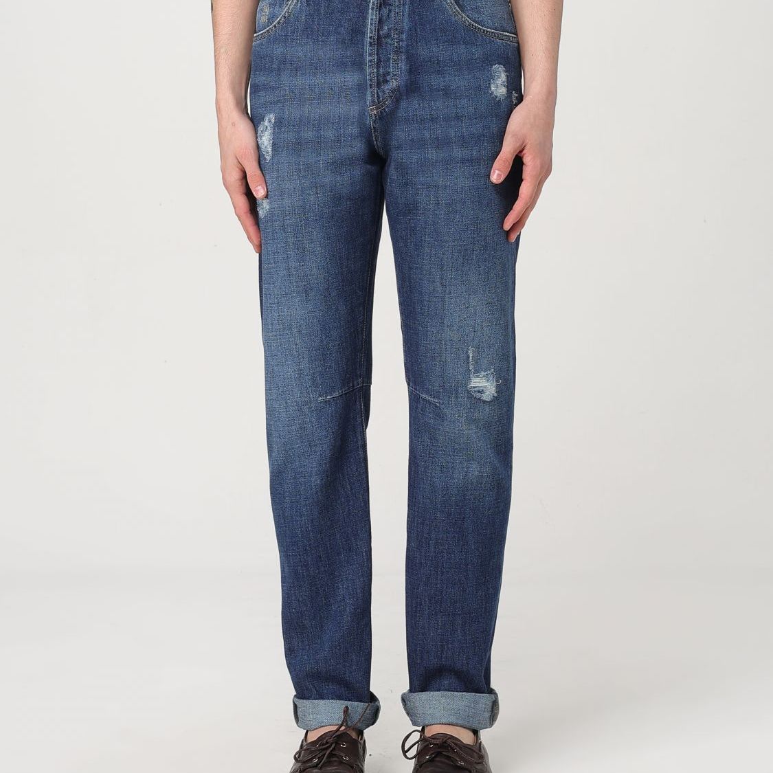 Brunello Cucinelli Blue Denim Straight-Leg Jeans