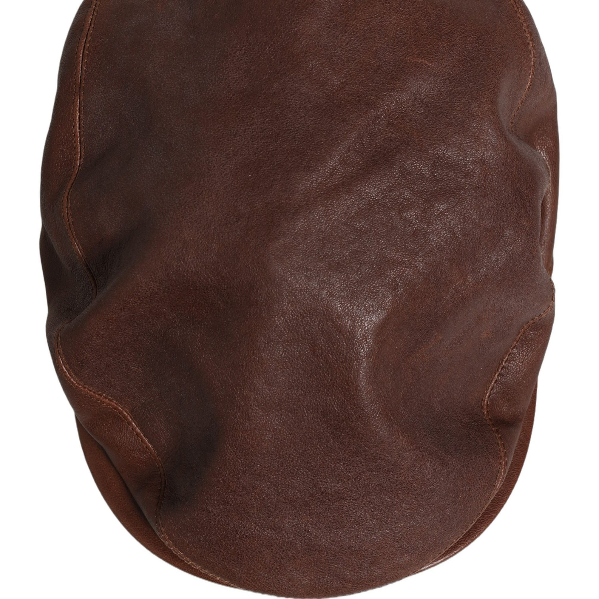 Dolce & Gabbana Men Brown Lamb Leather Newsboy Cloth Capello Hat
