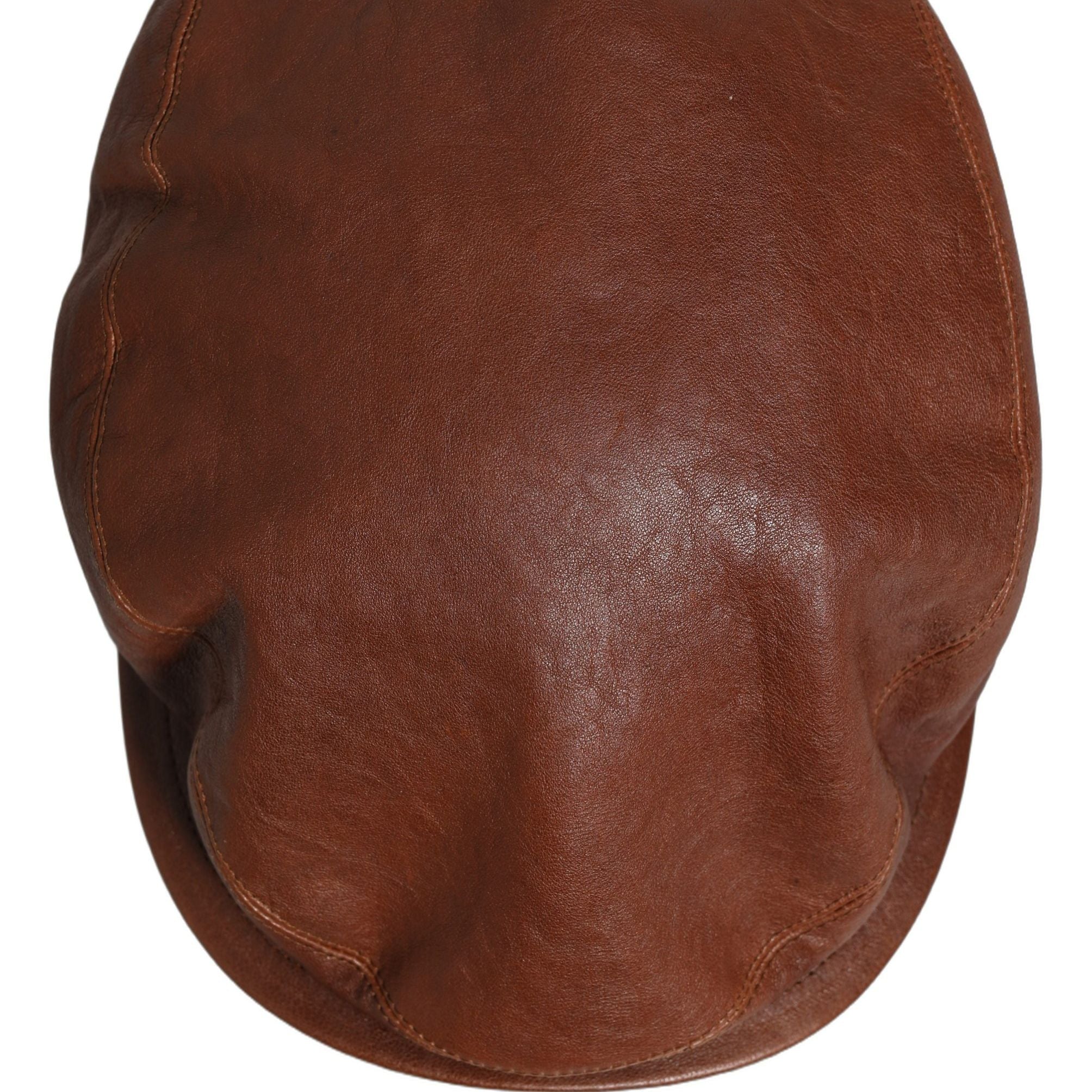 Dolce & Gabbana Men Brown Lamb Leather Newsboy Cloth Capello Hat