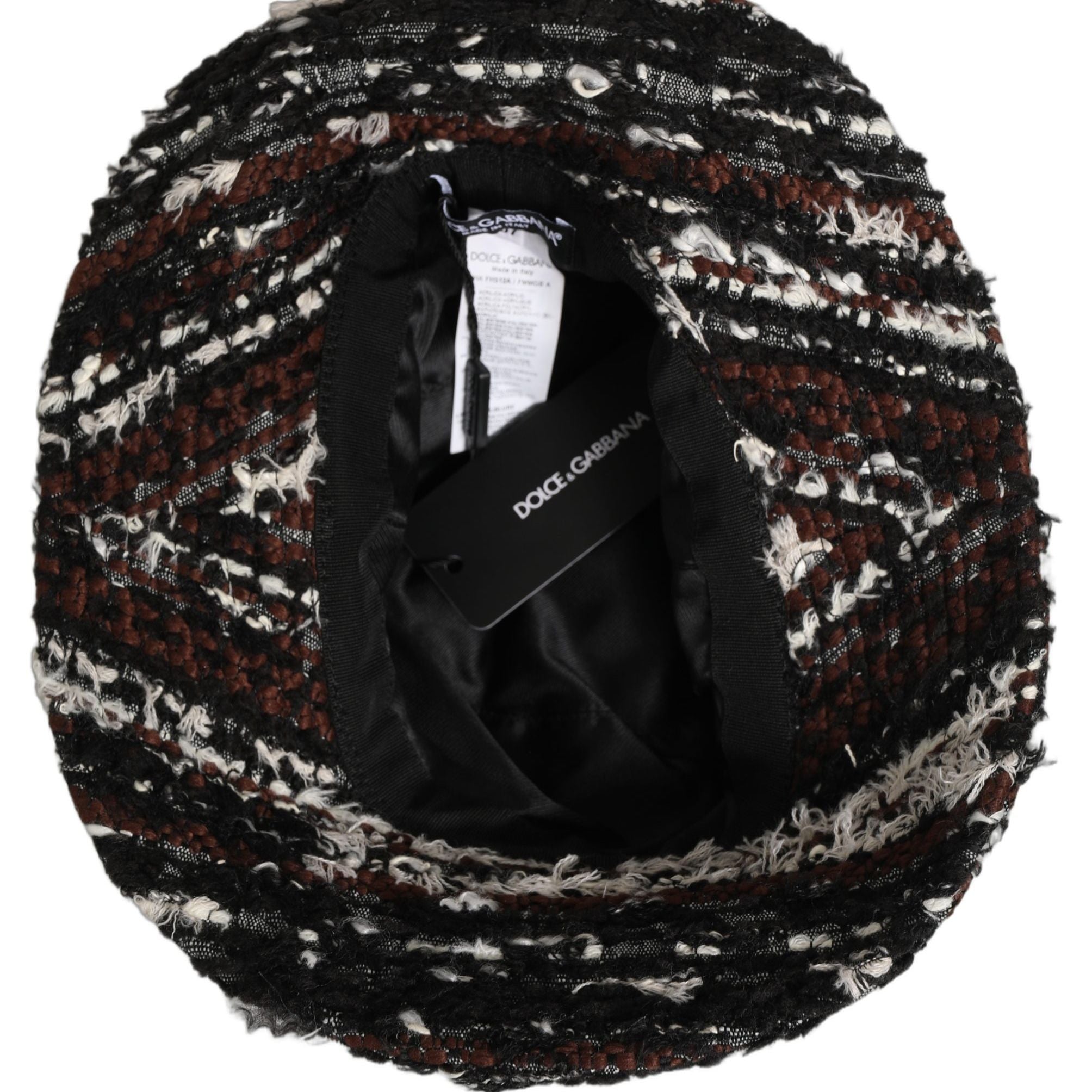 Dolce & Gabbana Women Multicolor Acrylic Tweed Bucket Capello Hat