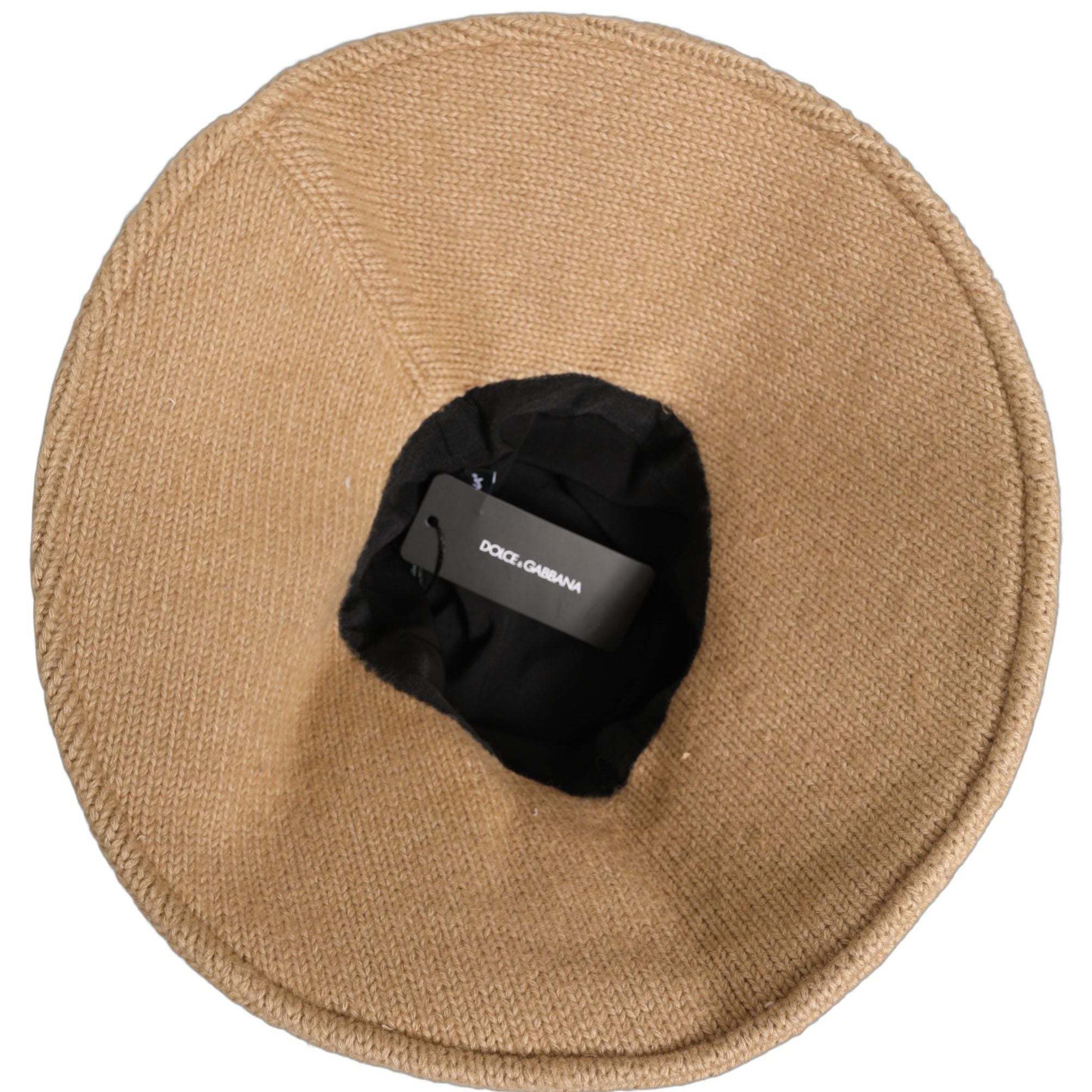 Dolce & Gabbana Women Brown Cotton Knit WideBrim Bucket Capello Hat