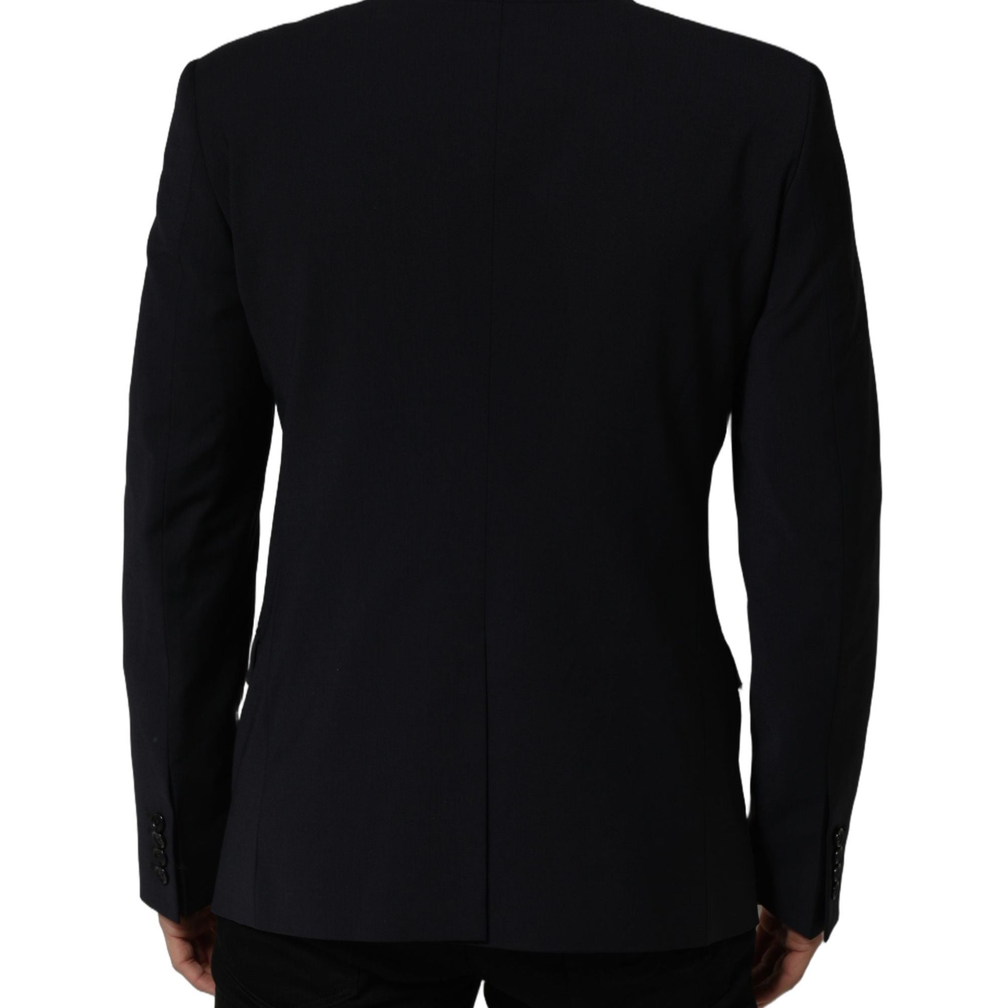 Dolce & Gabbana Black Wool Single Breasted Men Blazer Jacket