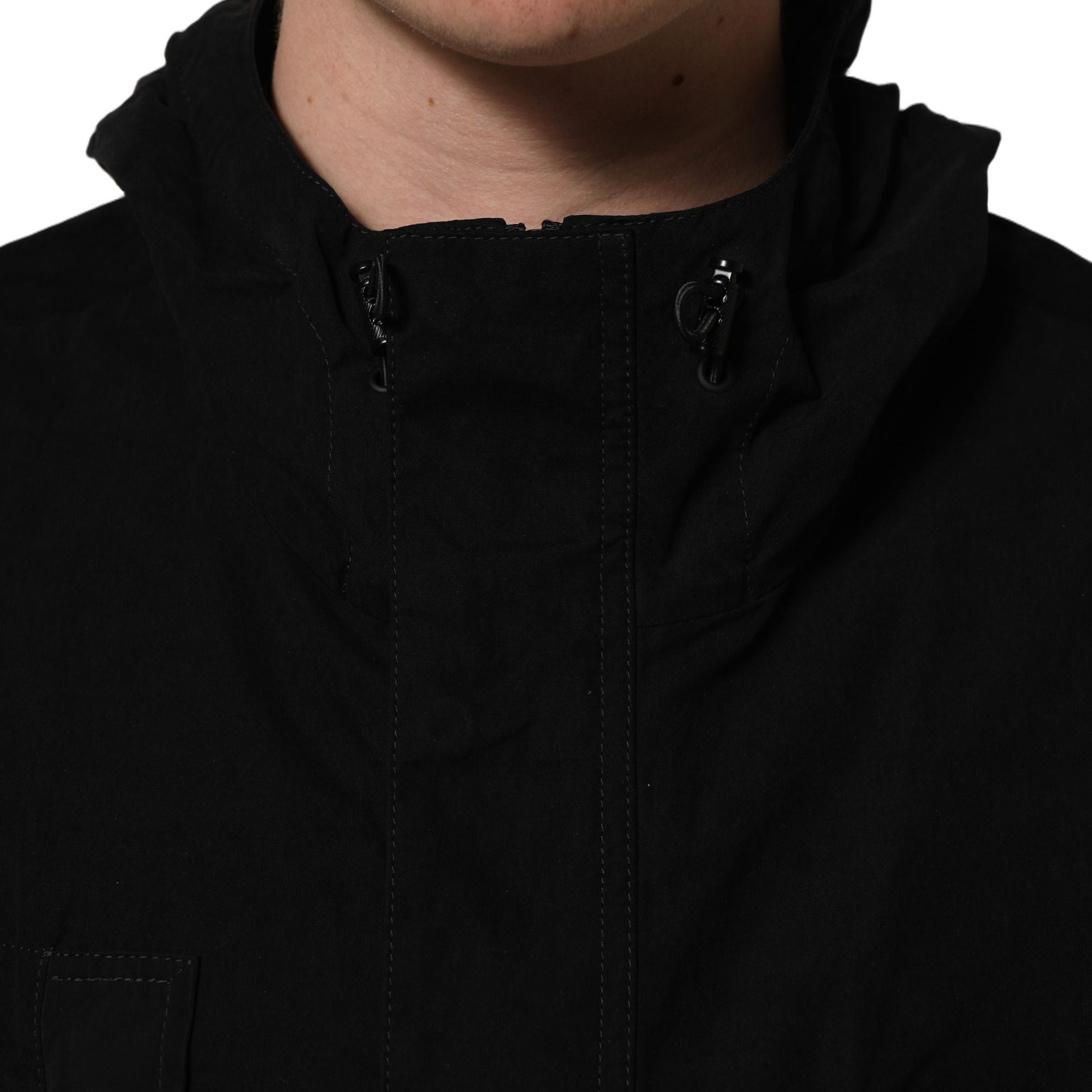 Dolce & Gabbana Black Nylon Men Hooded Windbreaker Jacket