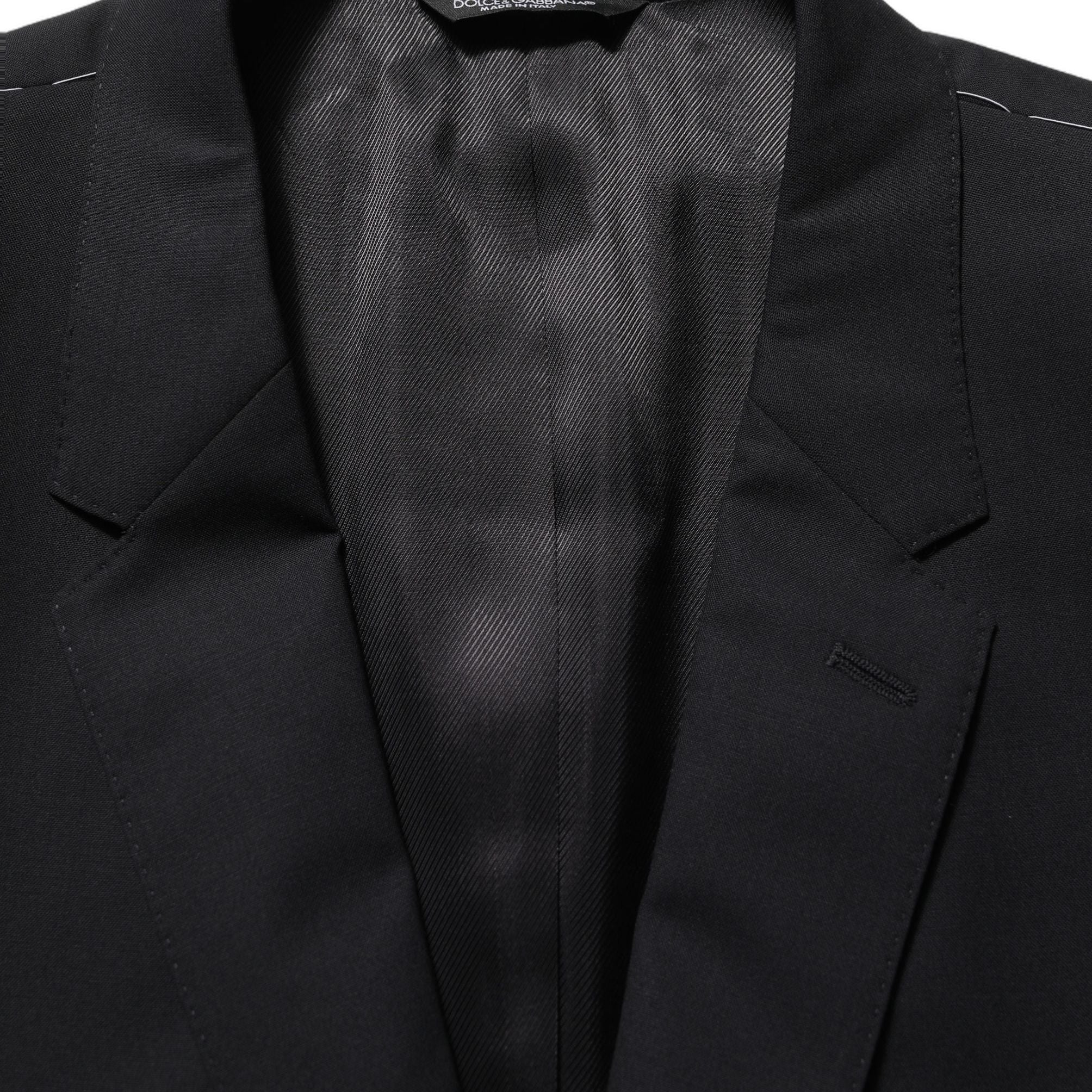 Dolce & Gabbana Black Wool Single Breasted Blazer Jacket