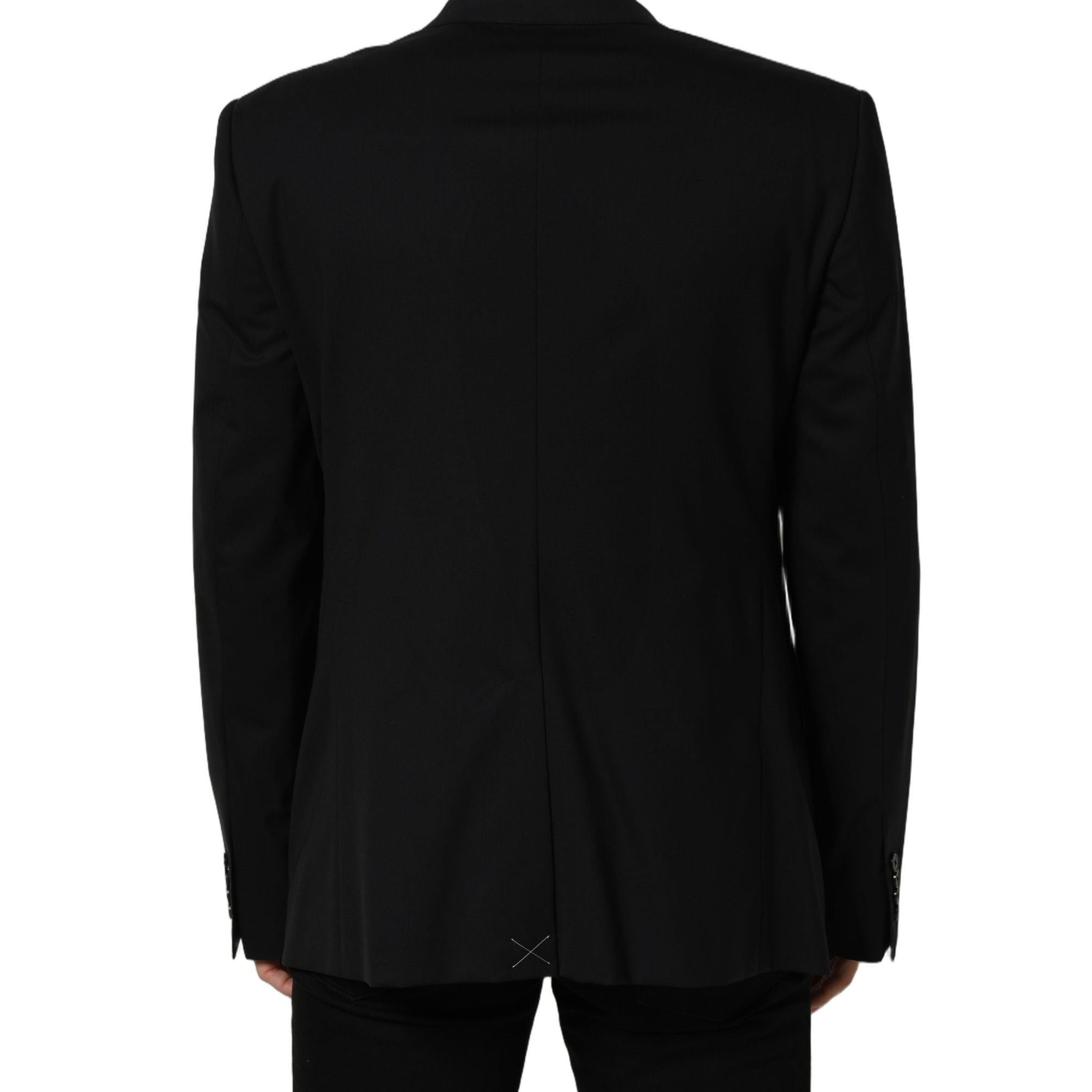 Dolce & Gabbana Black Wool Single Breasted Blazer Jacket