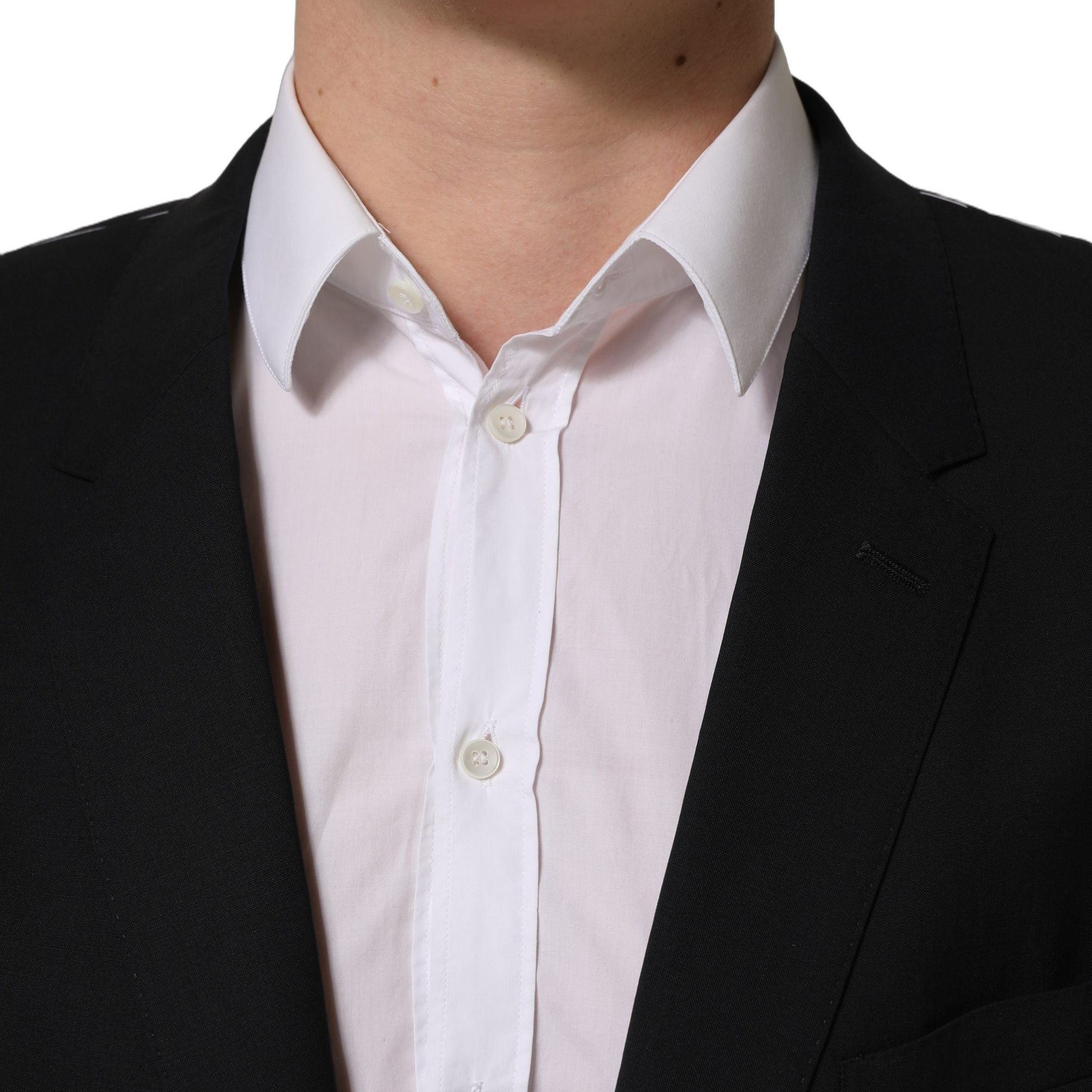 Dolce & Gabbana Black Wool Single Breasted Blazer Jacket