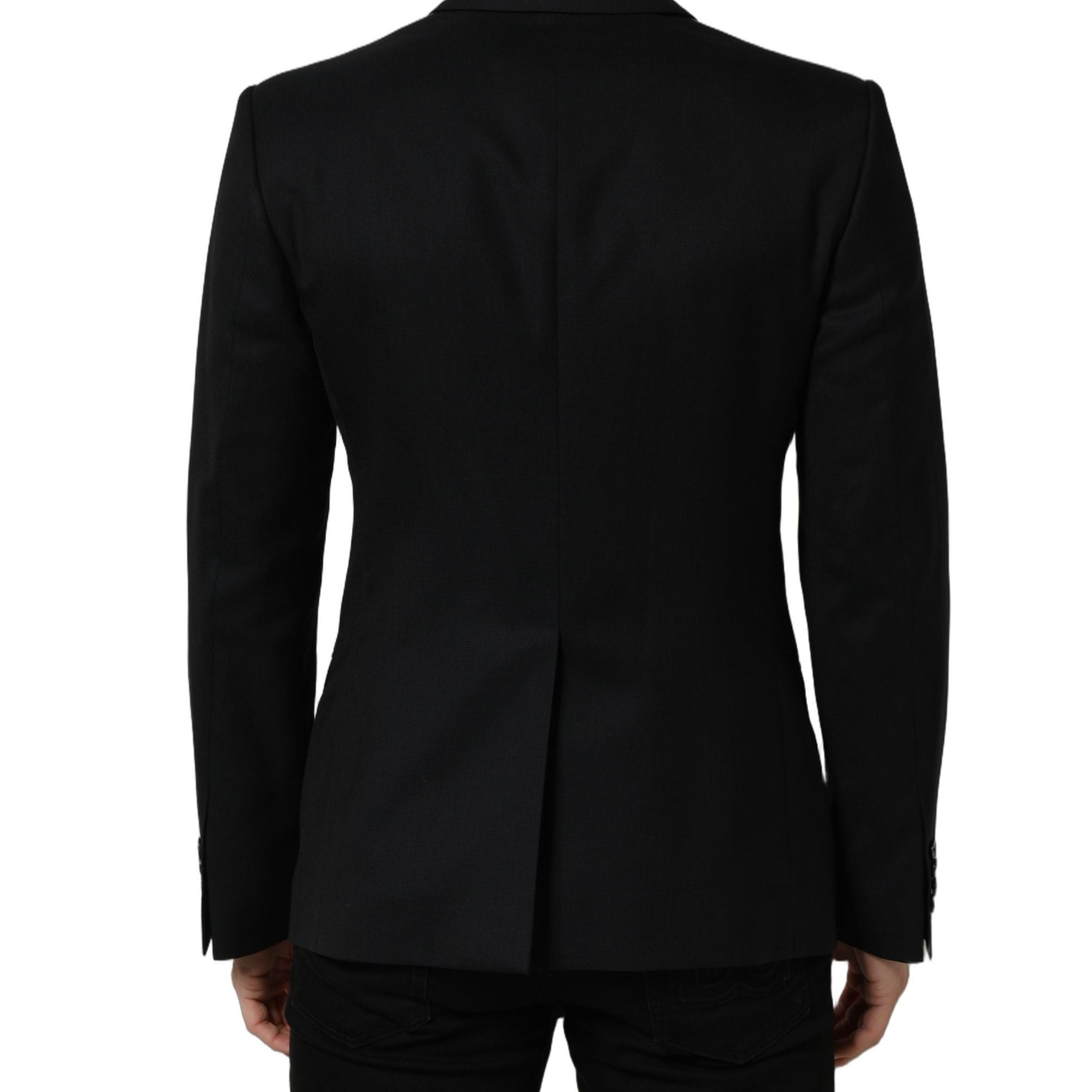 Dolce & Gabbana Black Wool Single Breasted Blazer Jacket