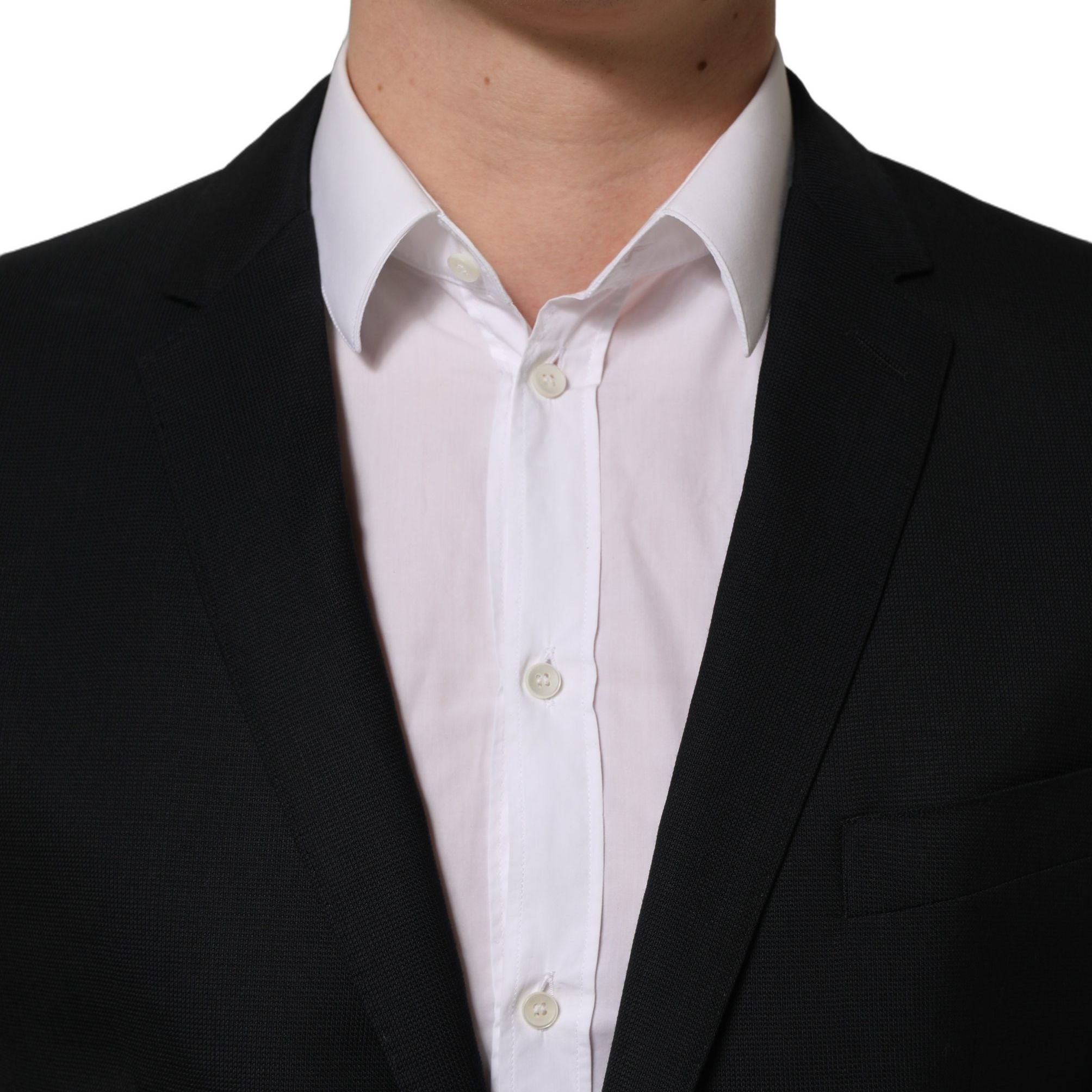 Dolce & Gabbana Black Wool Single Breasted Blazer Jacket