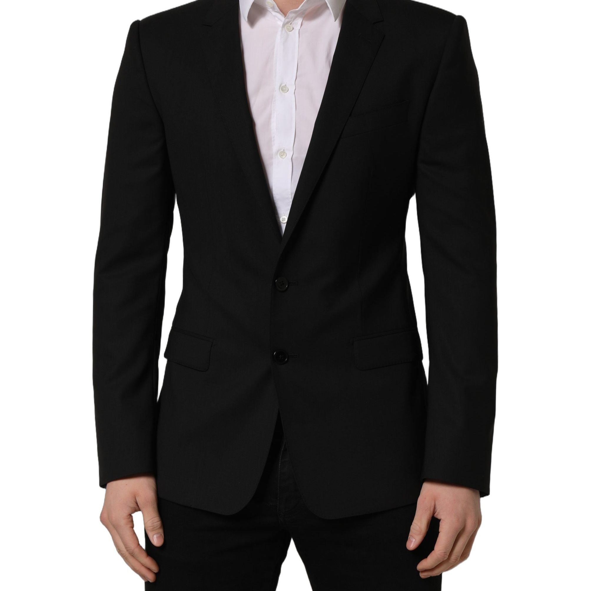 Dolce & Gabbana Black Wool Single Breasted Blazer Jacket